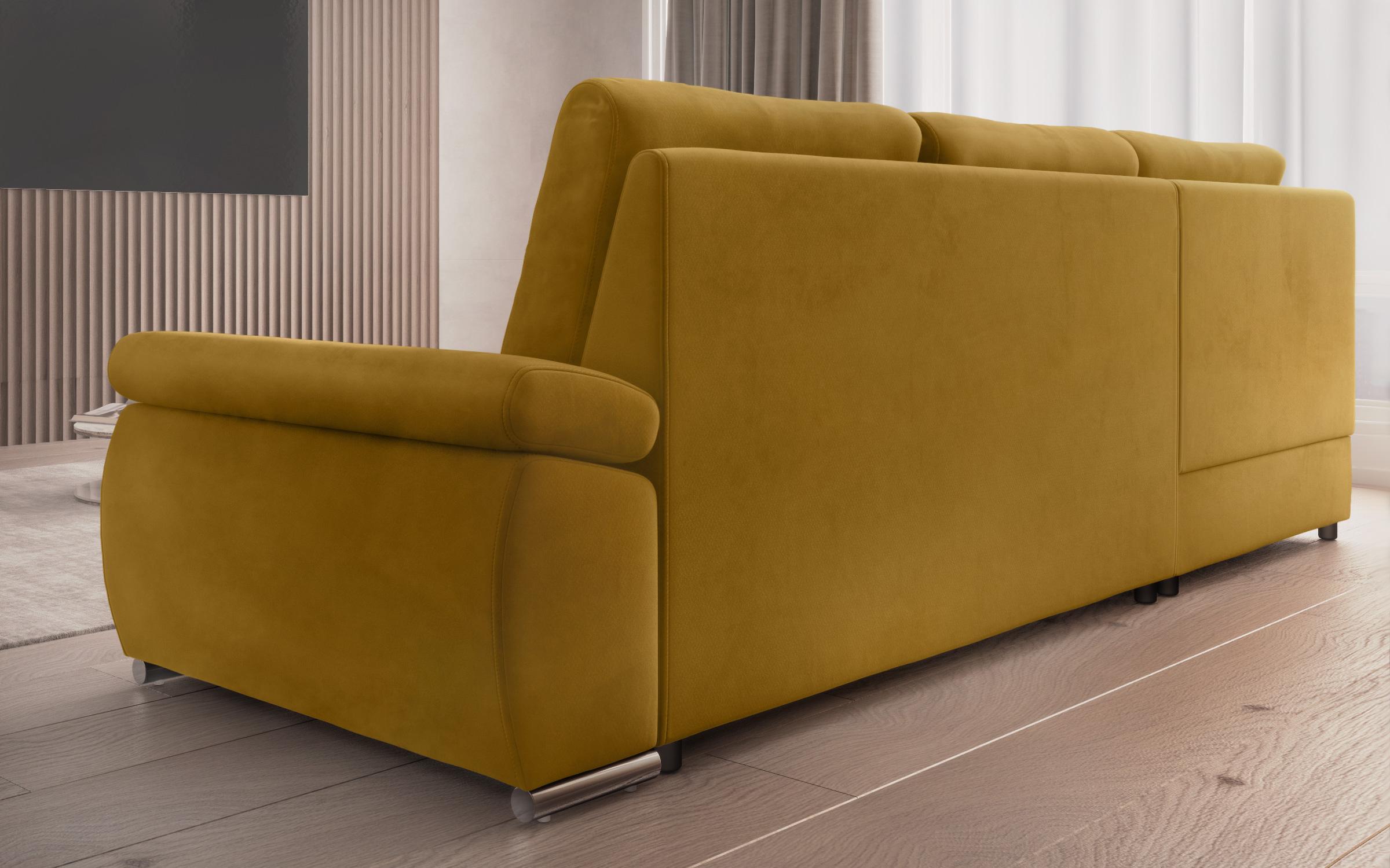 Extendable sofa Massimo, yellow  8