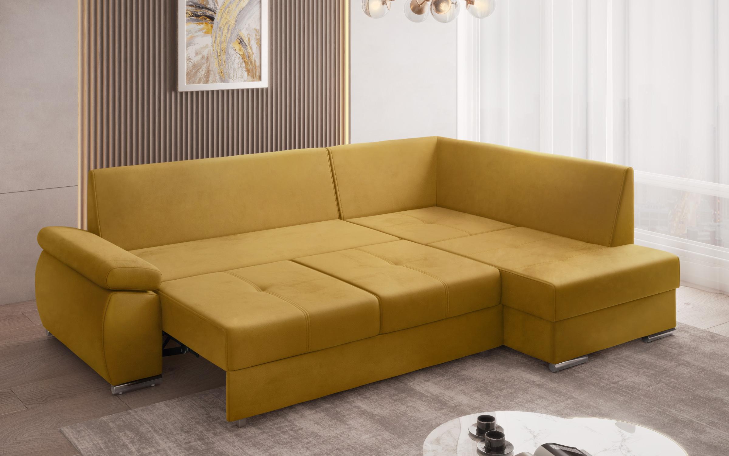 Extendable sofa Massimo, yellow  10