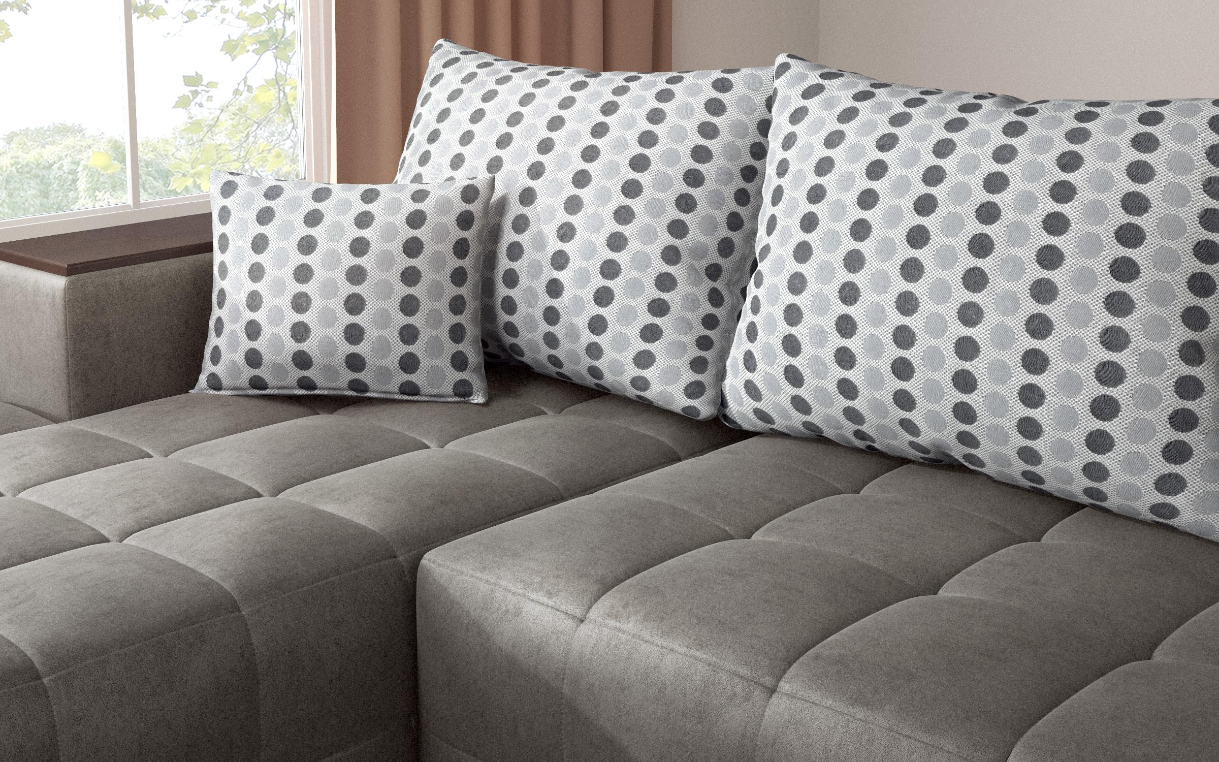 Extendable corner sofa with shelf armrest Melvin S, grey  6