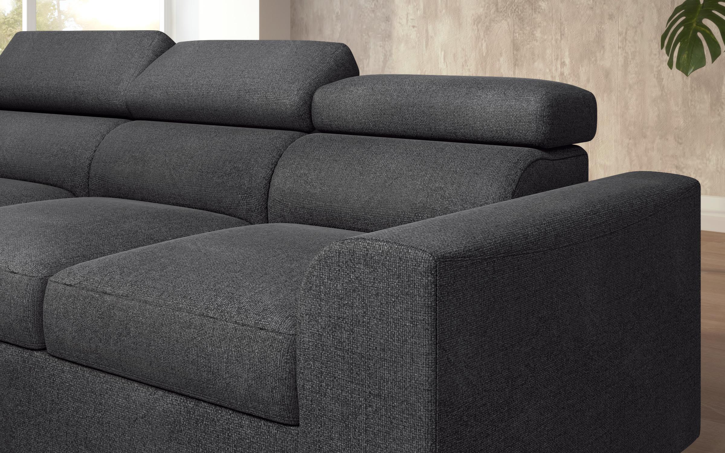 Extendable corner sofa Morgan, dark grey Chelsea  7