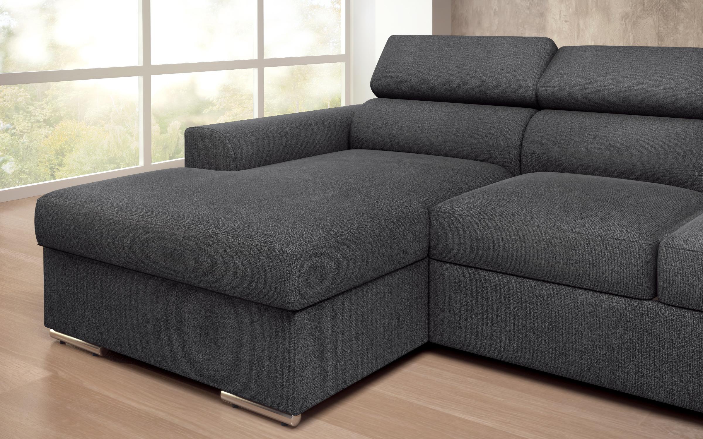 Extendable corner sofa Morgan, dark grey Chelsea  8