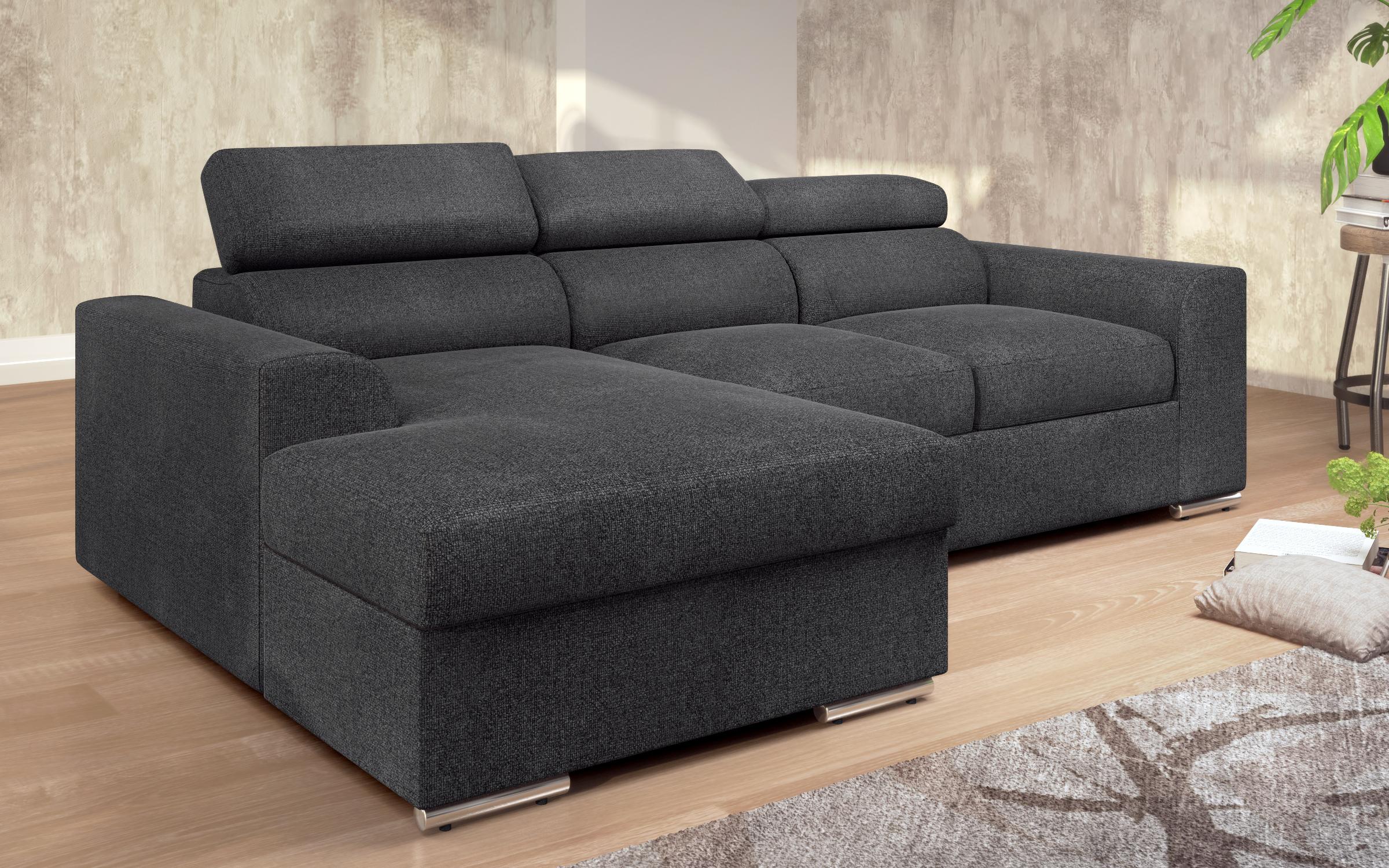 Extendable corner sofa Morgan, dark grey Chelsea  3