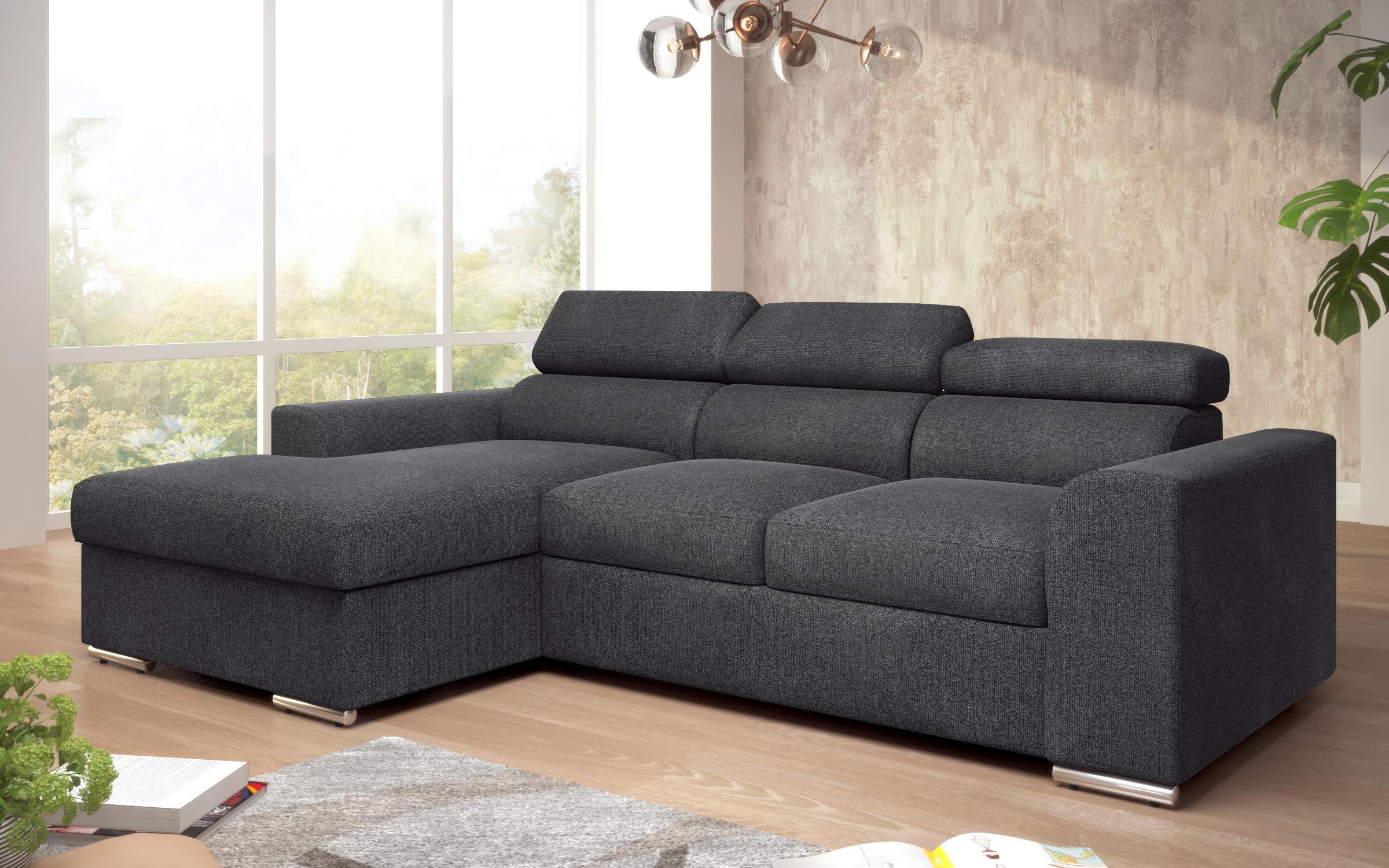 Extendable corner sofa Morgan, dark grey Chelsea  4