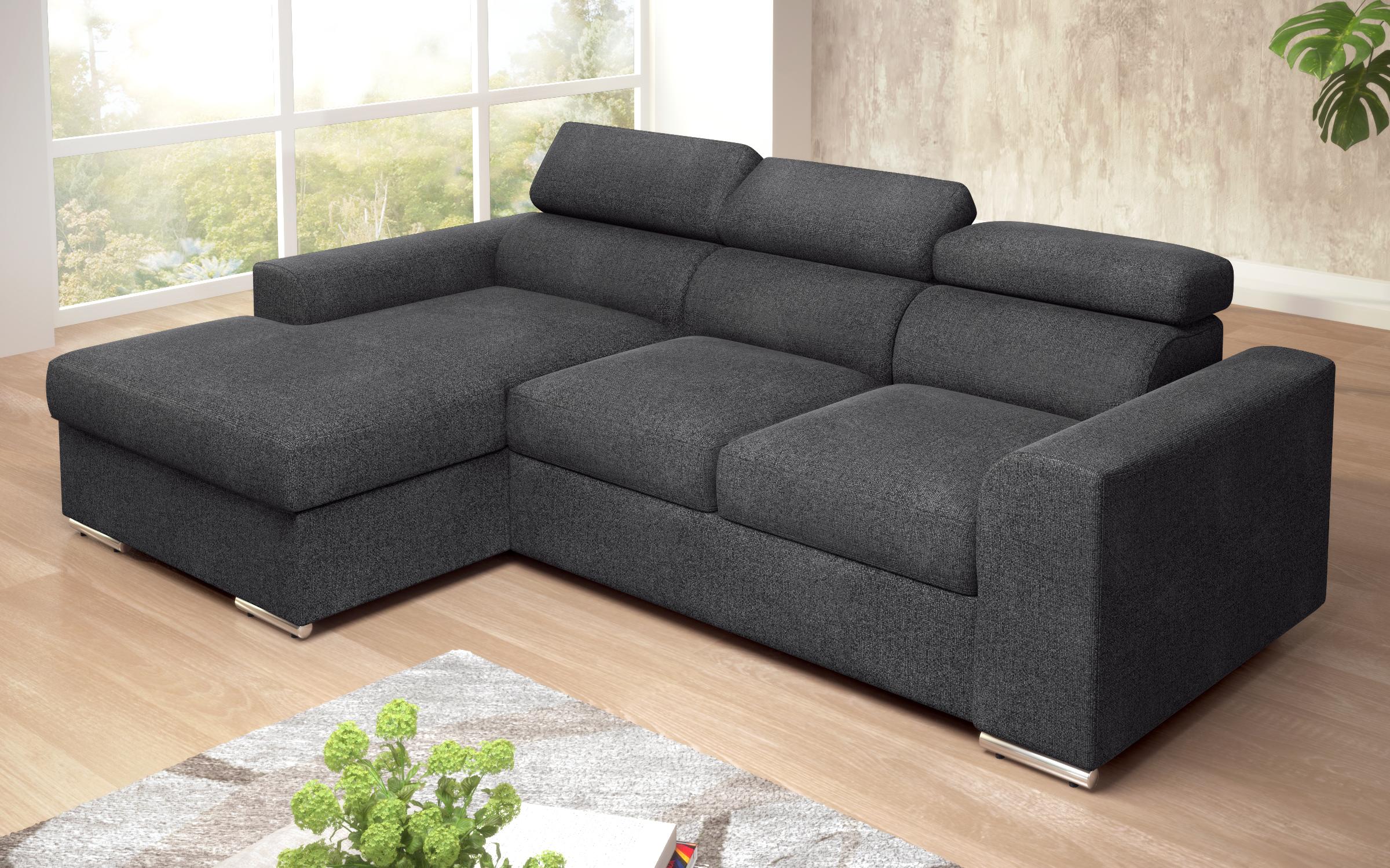 Extendable corner sofa Morgan, dark grey Chelsea  5