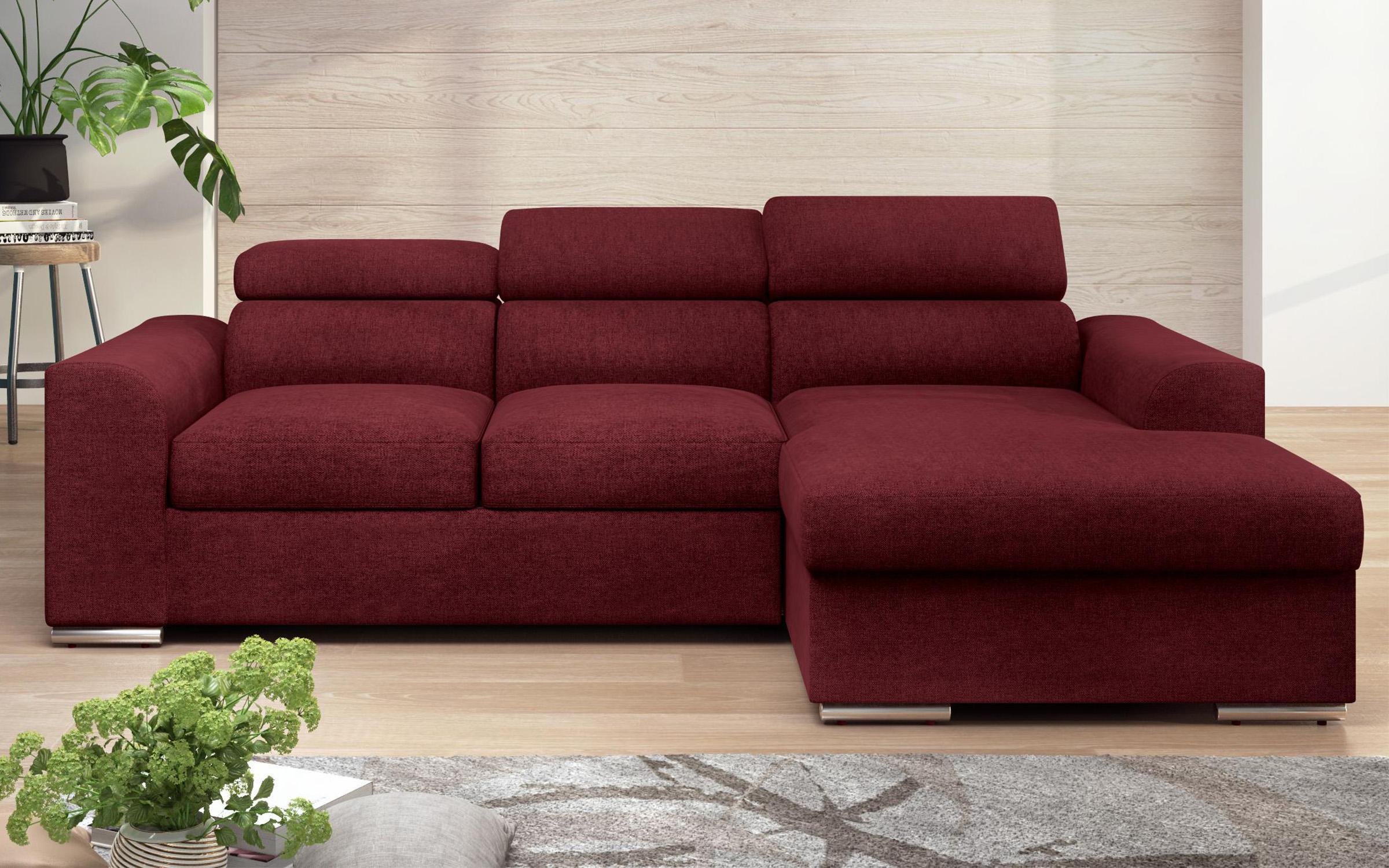 Extendable corner sofa Morgan, burgundy  3
