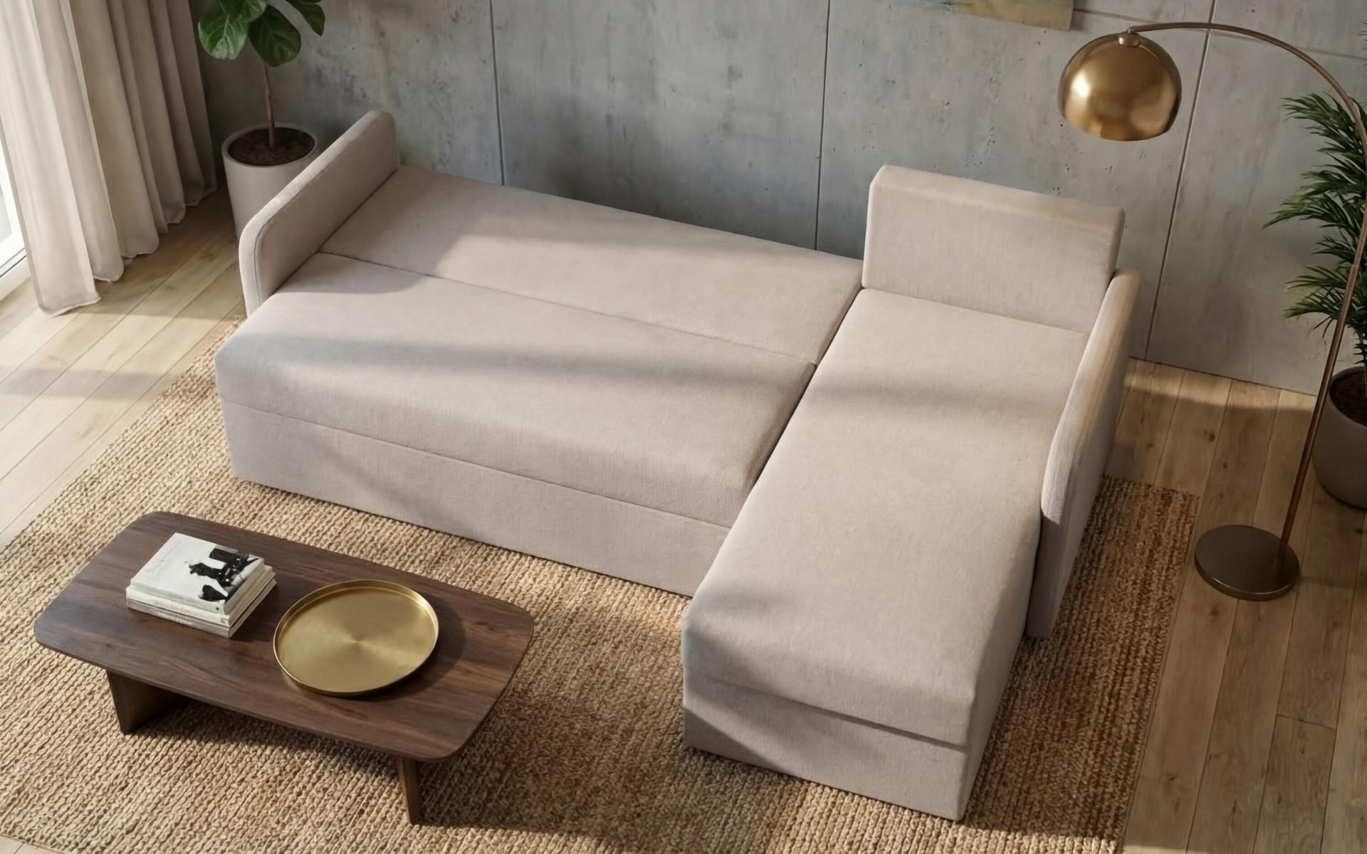 Extendable corner sofa Nexus, beige  6