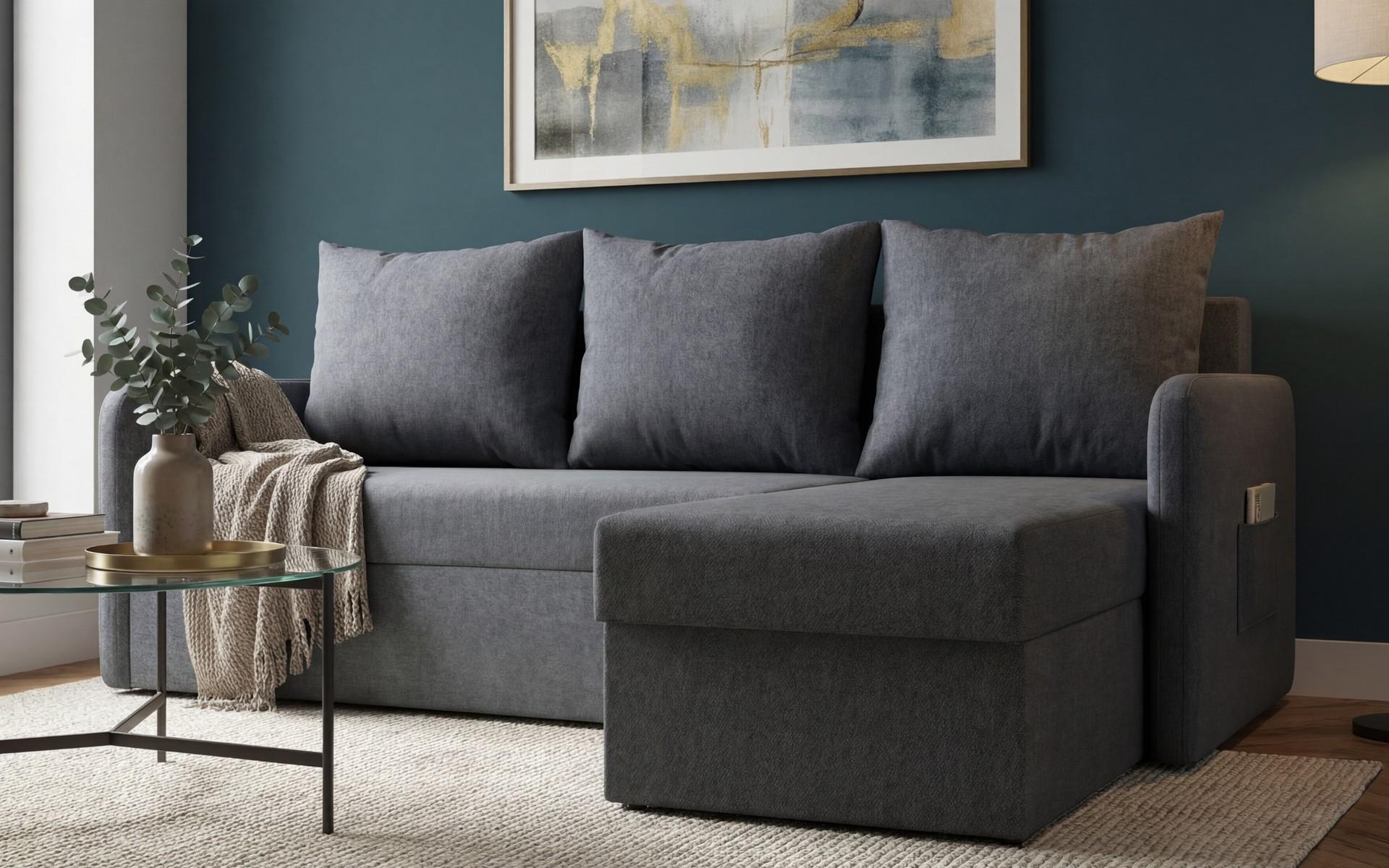 Extendable corner sofa Nexus, dark grey  5