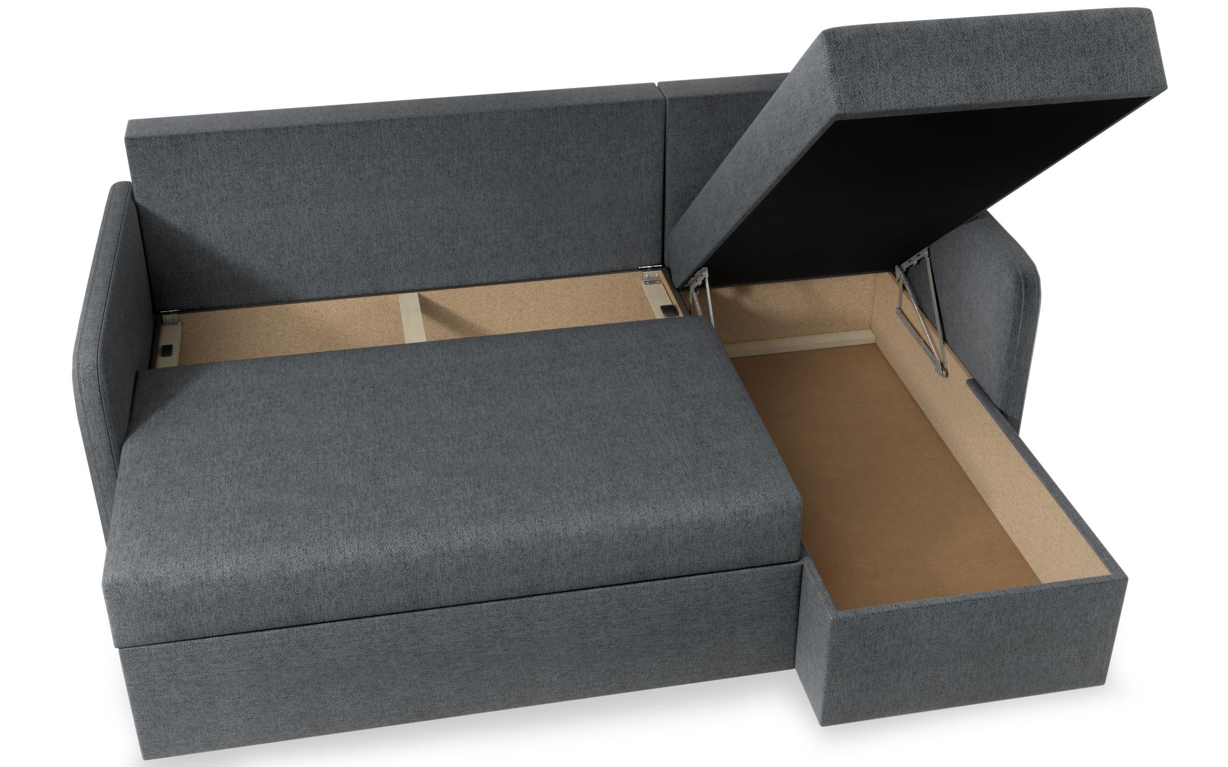 Extendable corner sofa Nexus, dark grey  11