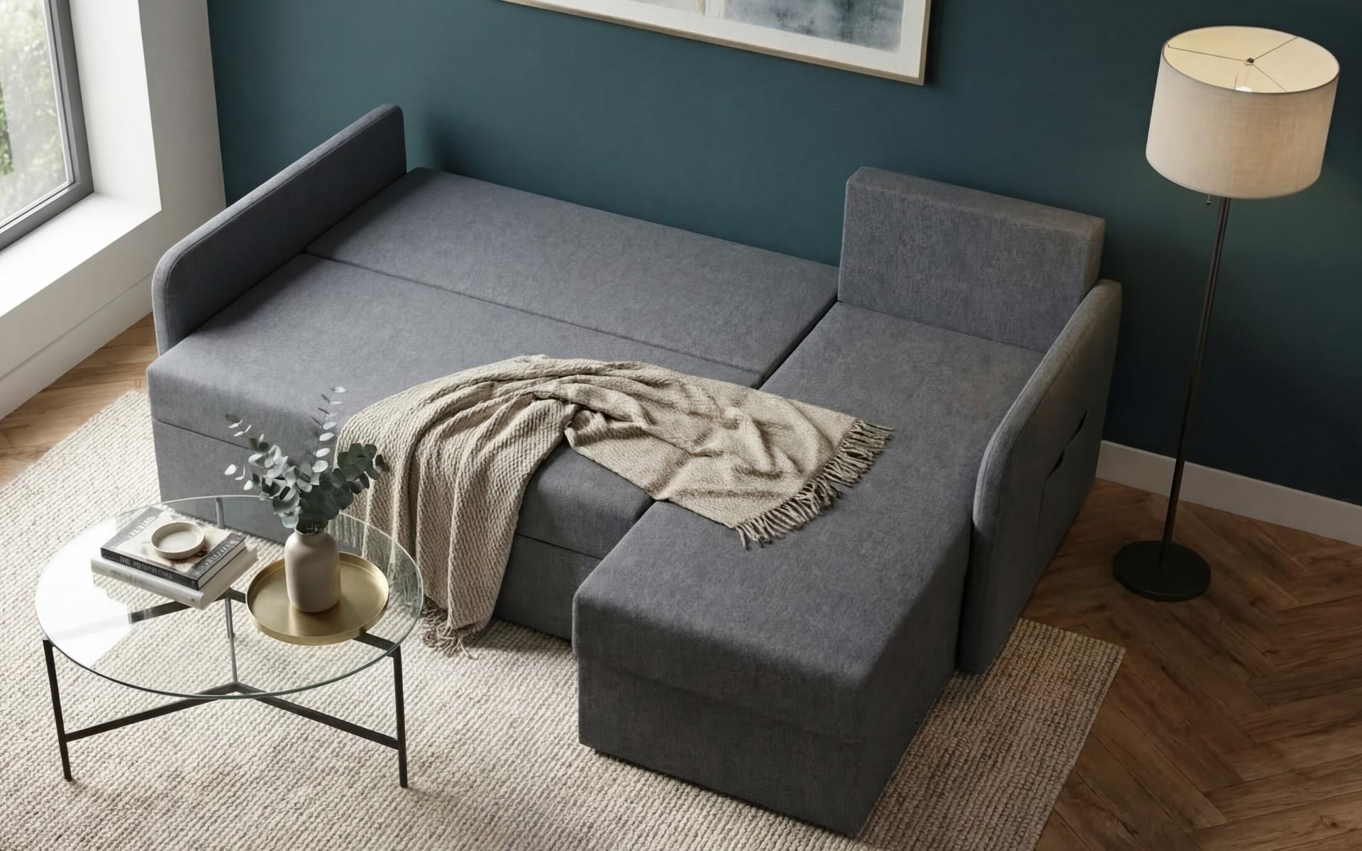 Extendable corner sofa Nexus, dark grey  6