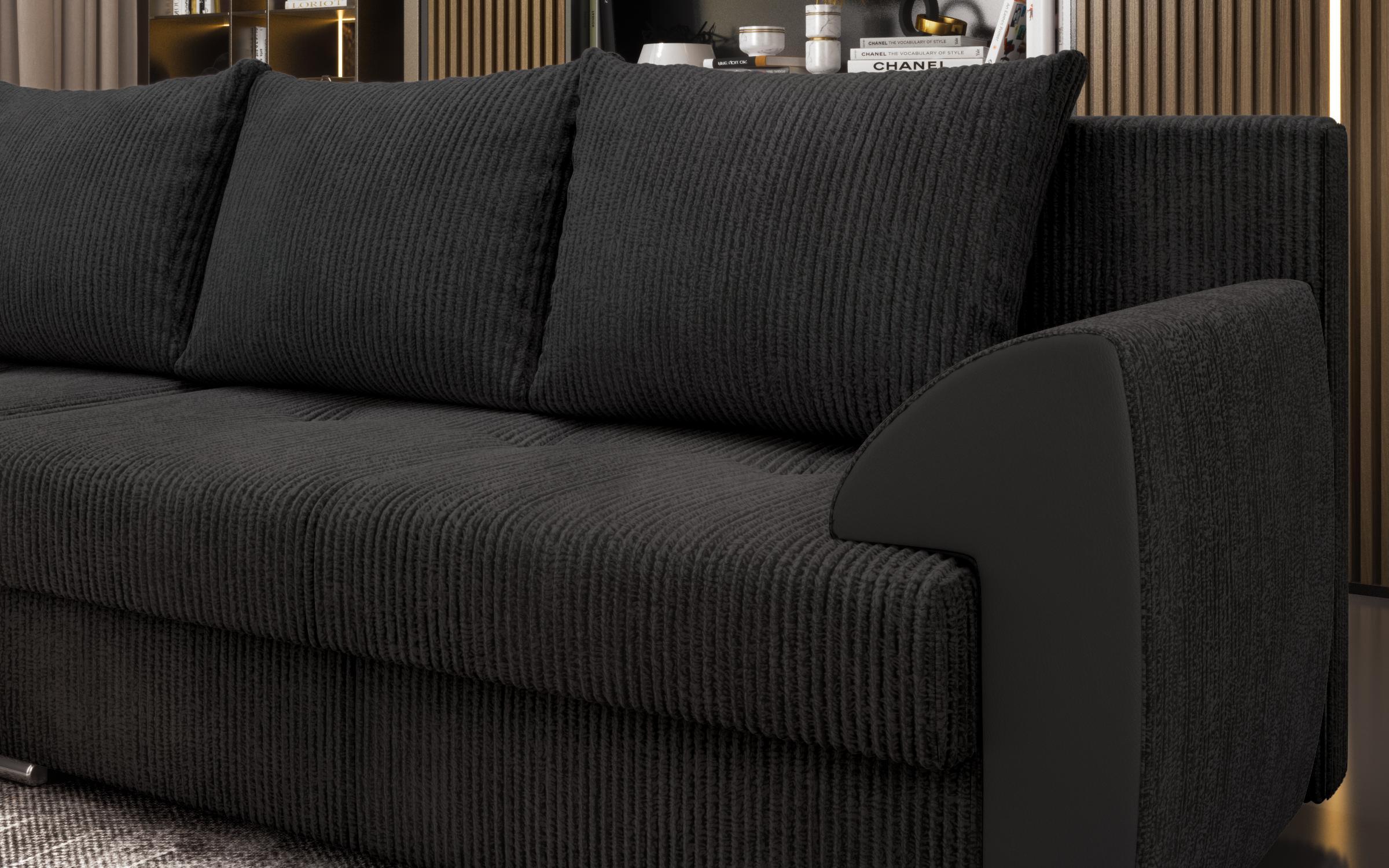 Extendable corner sofa Nord, dark grey  8