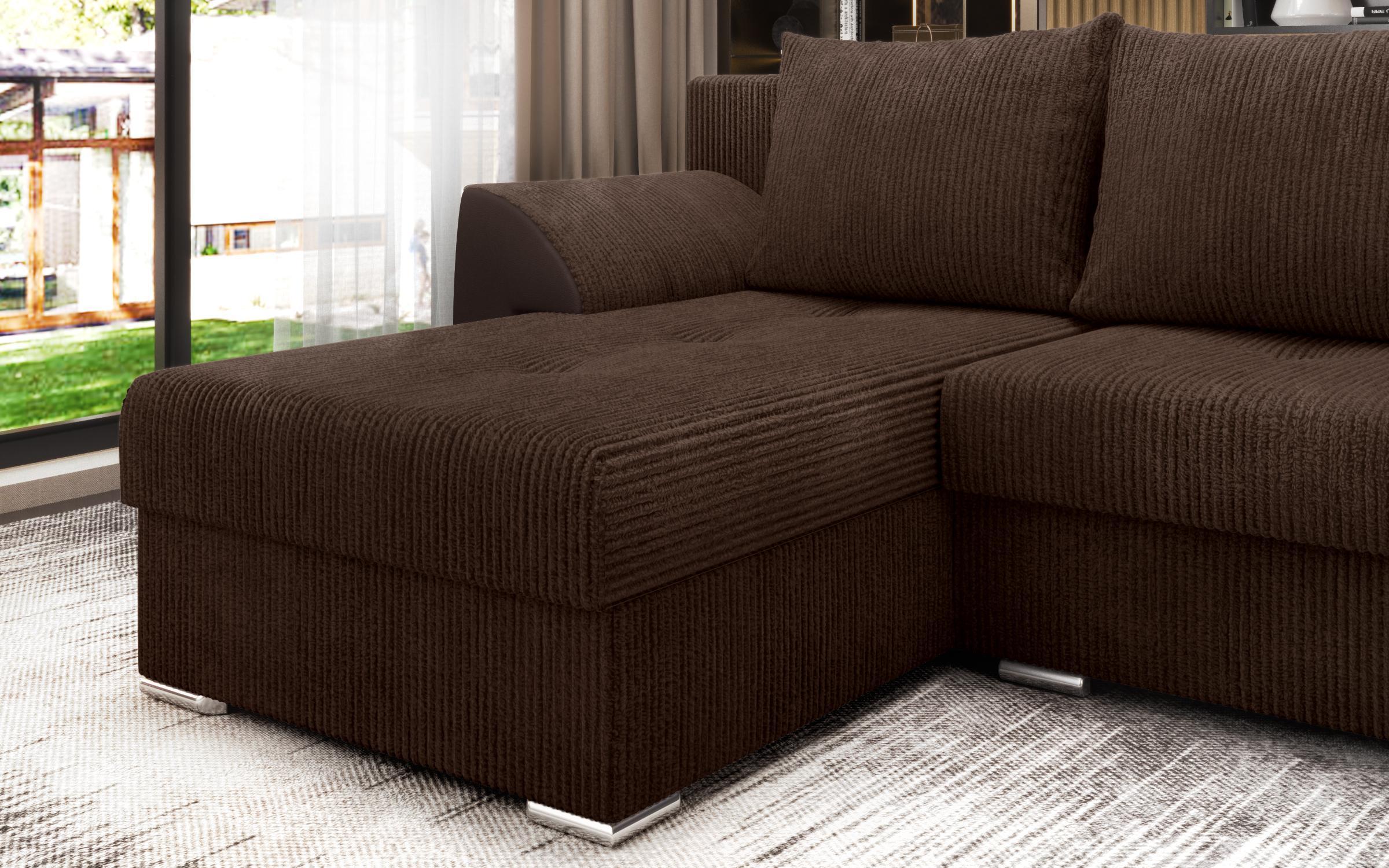 Extendable corner sofa Nord, dark brown  9