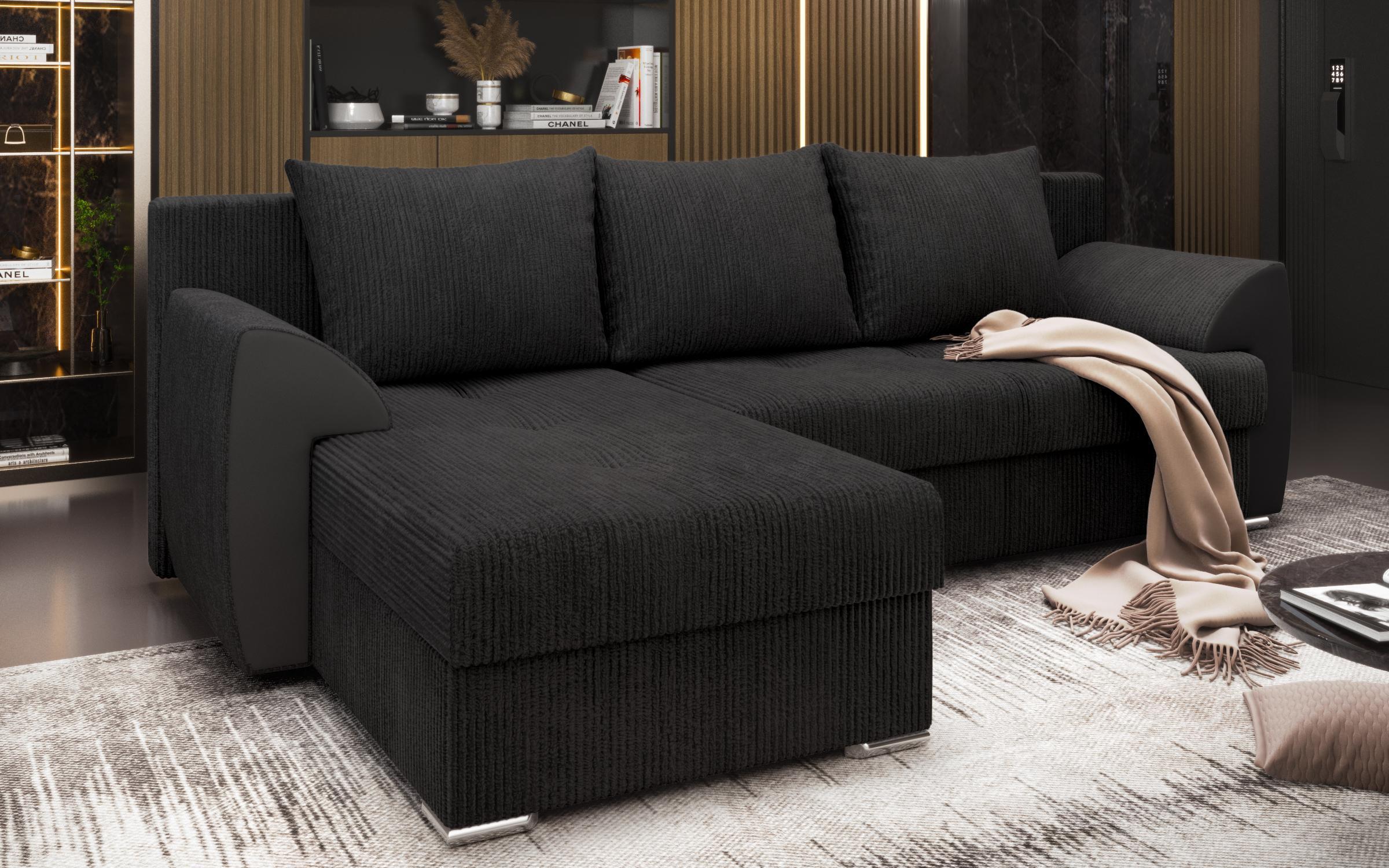 Extendable corner sofa Nord, dark grey  9