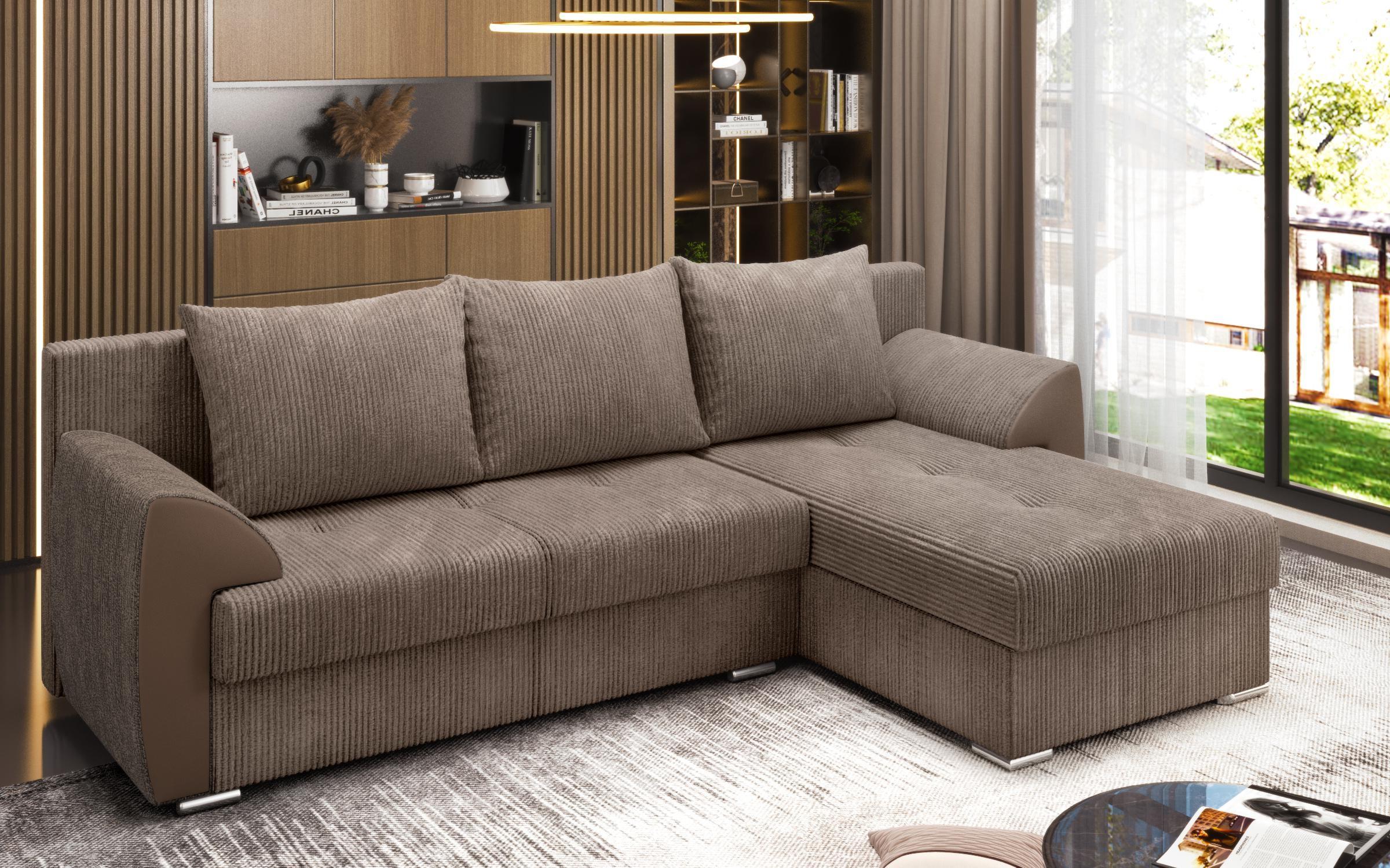 Extendable corner sofa Nord, dark beige  10