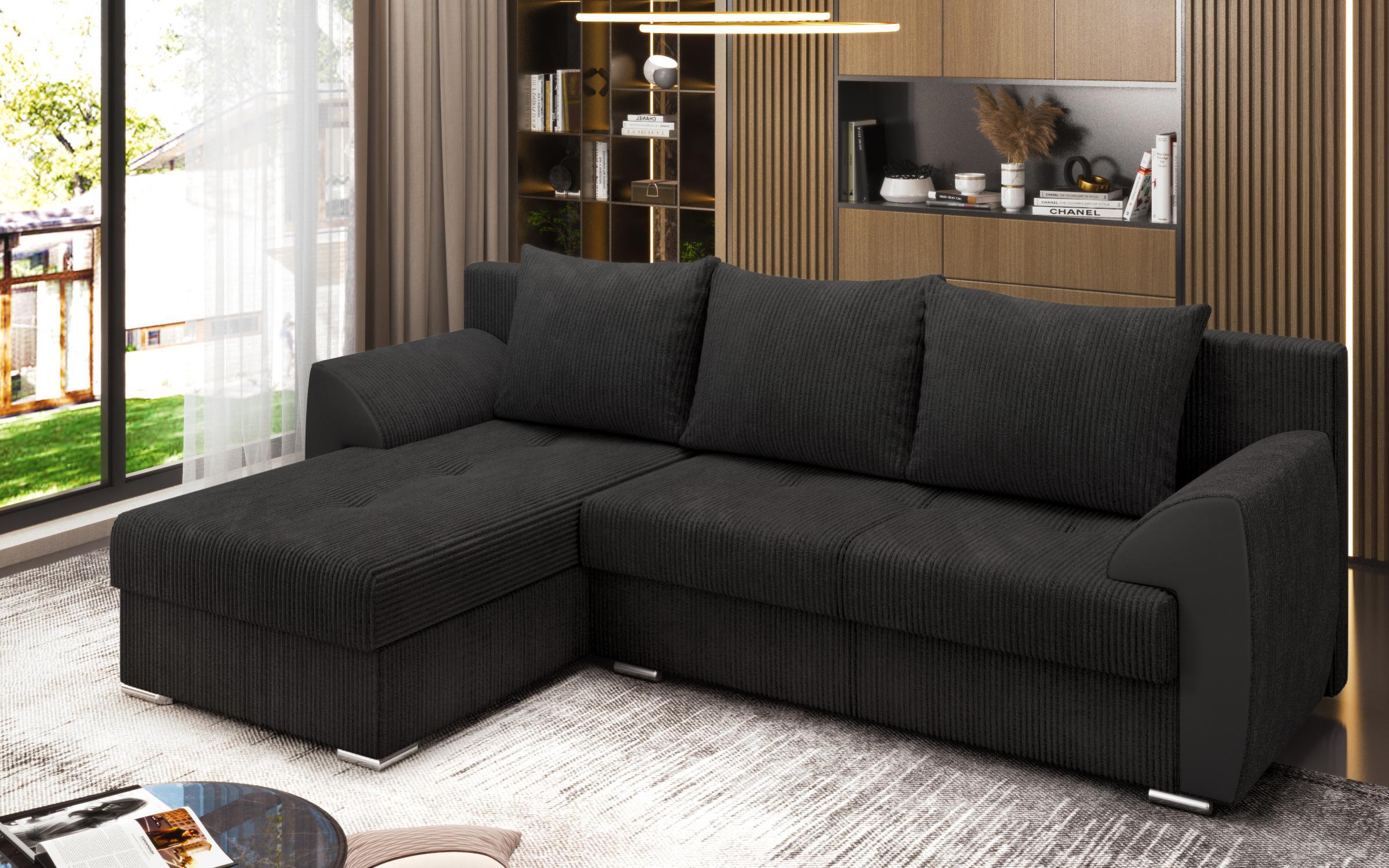 Extendable corner sofa Nord, dark grey  5