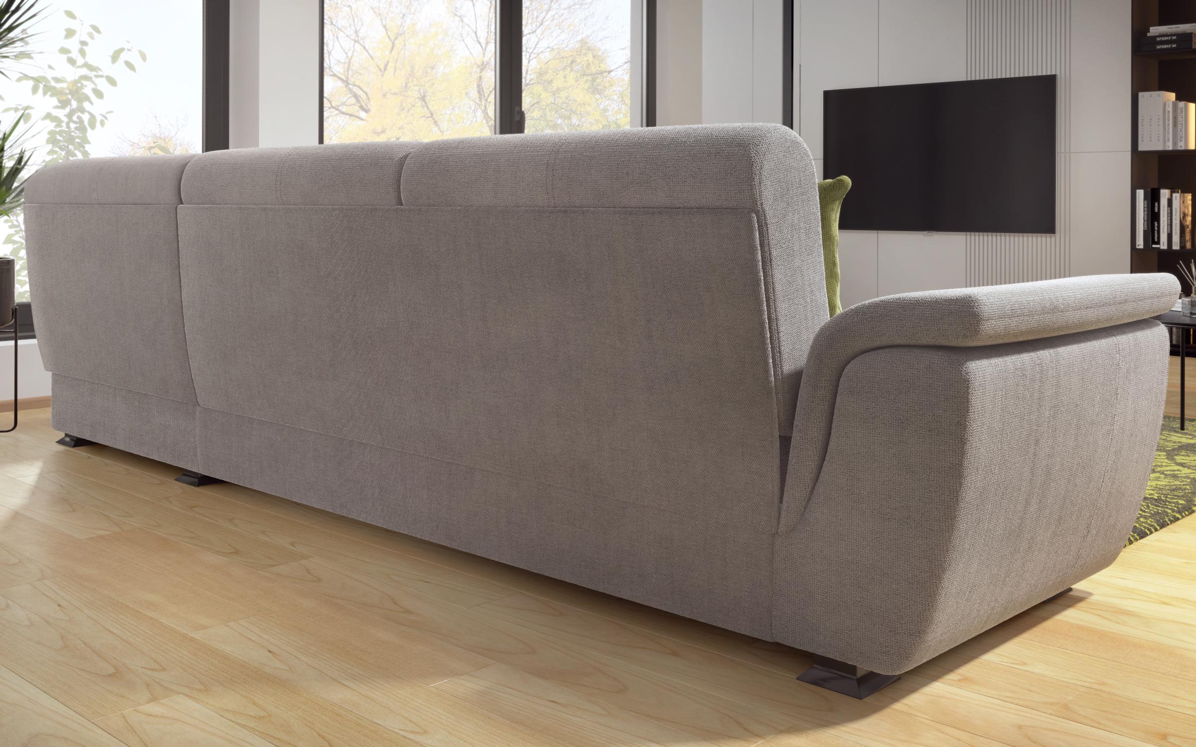 Extendable corner sofa + click-clack mechanism Princess Lux, grey + green  9