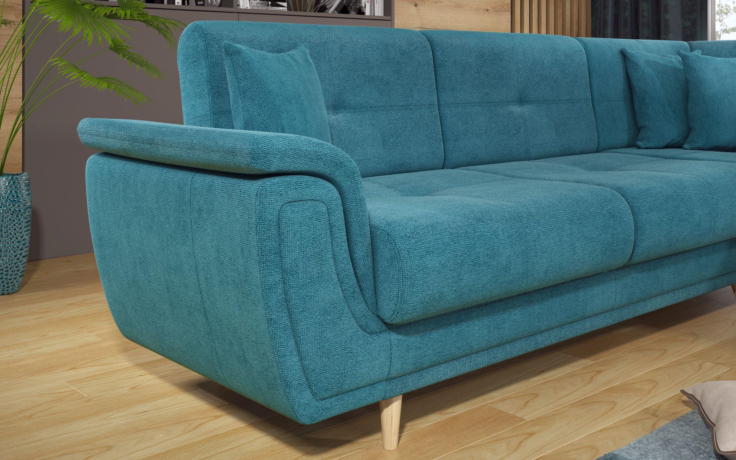 Extendable corner sofa + click-clack mechanism Princess Premium, blue  7