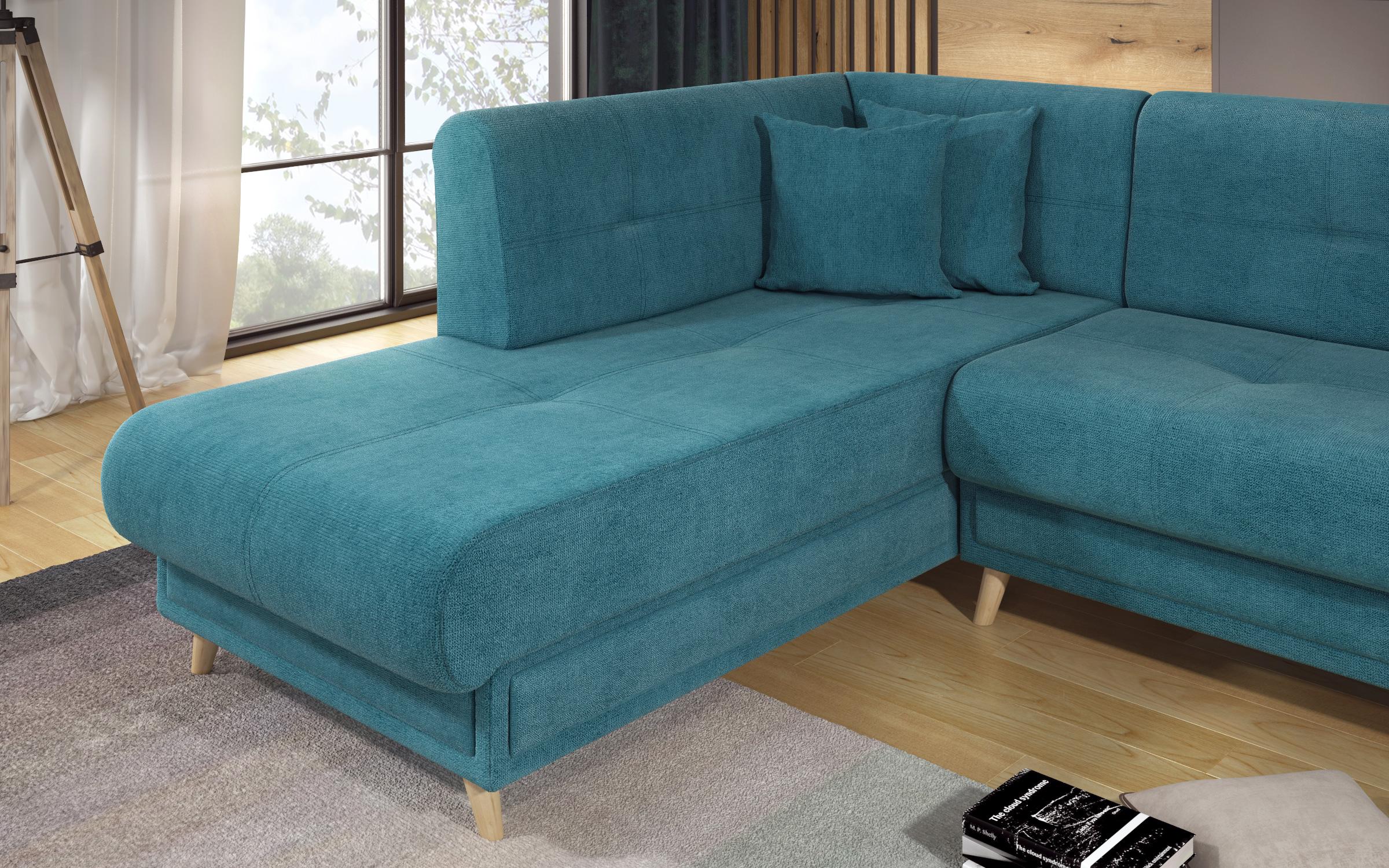 Extendable corner sofa + click-clack mechanism Princess Premium, blue  8