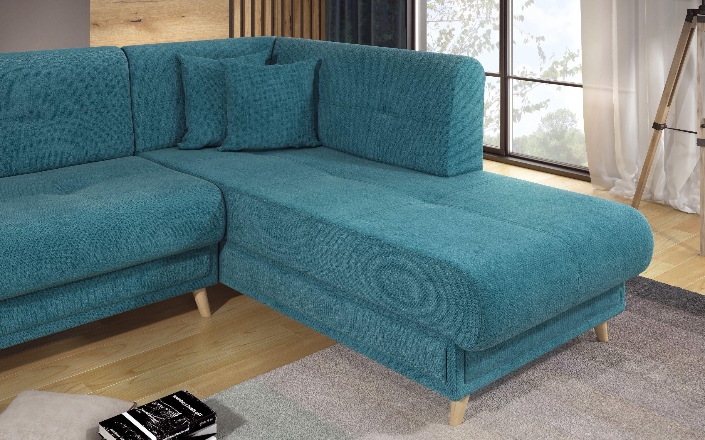 Extendable corner sofa + click-clack mechanism Princess Premium, blue  8