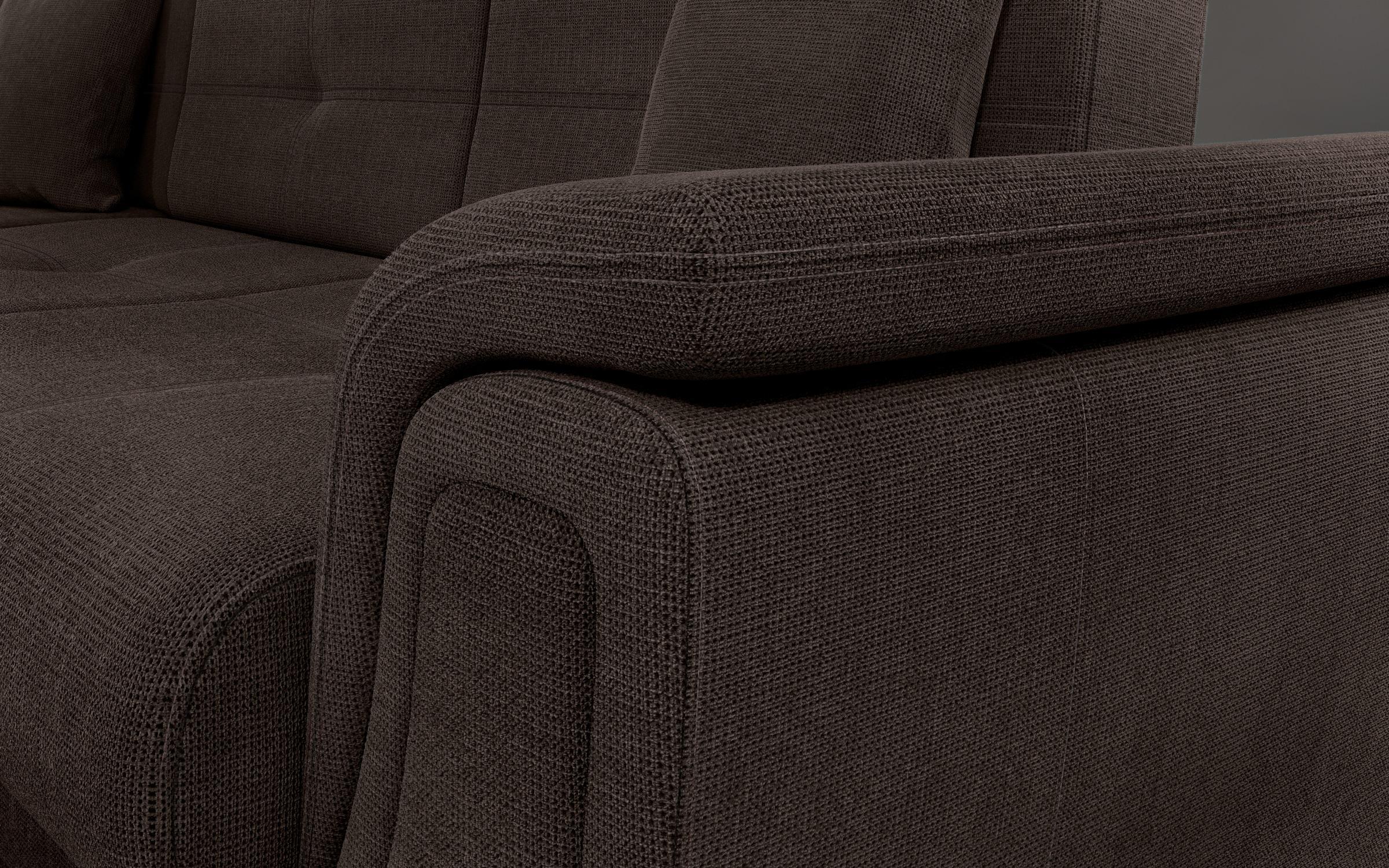 Extendable corner sofa + click-clack mechanism Princess Premium, dark brown  5
