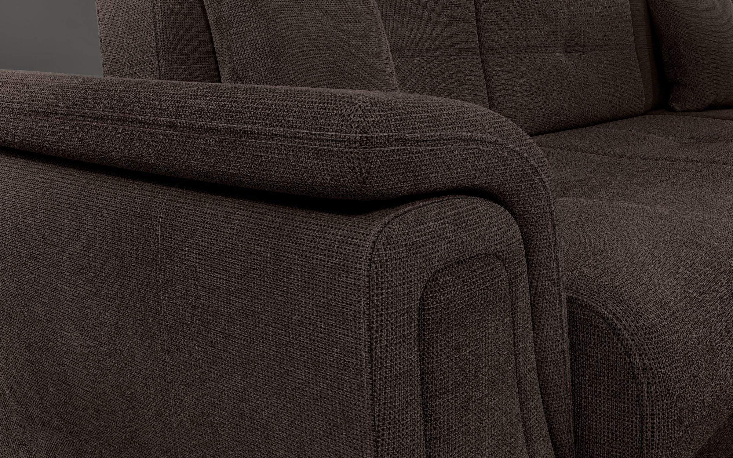 Extendable corner sofa + click-clack mechanism Princess Premium, dark brown  5