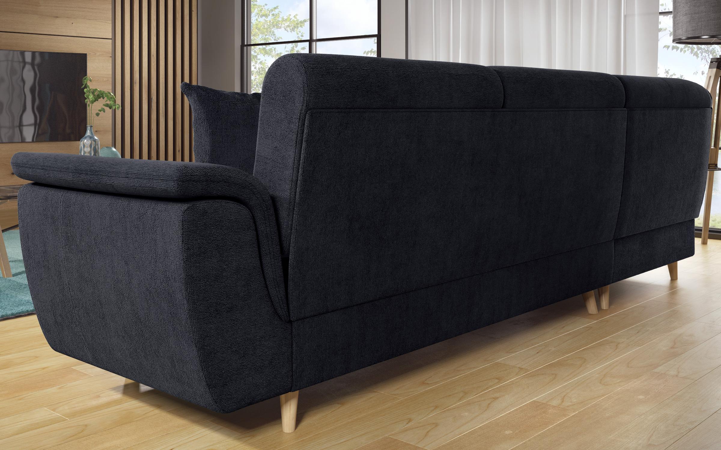 Extendable corner sofa + click-clack mechanism Princess Premium, anthracite  10