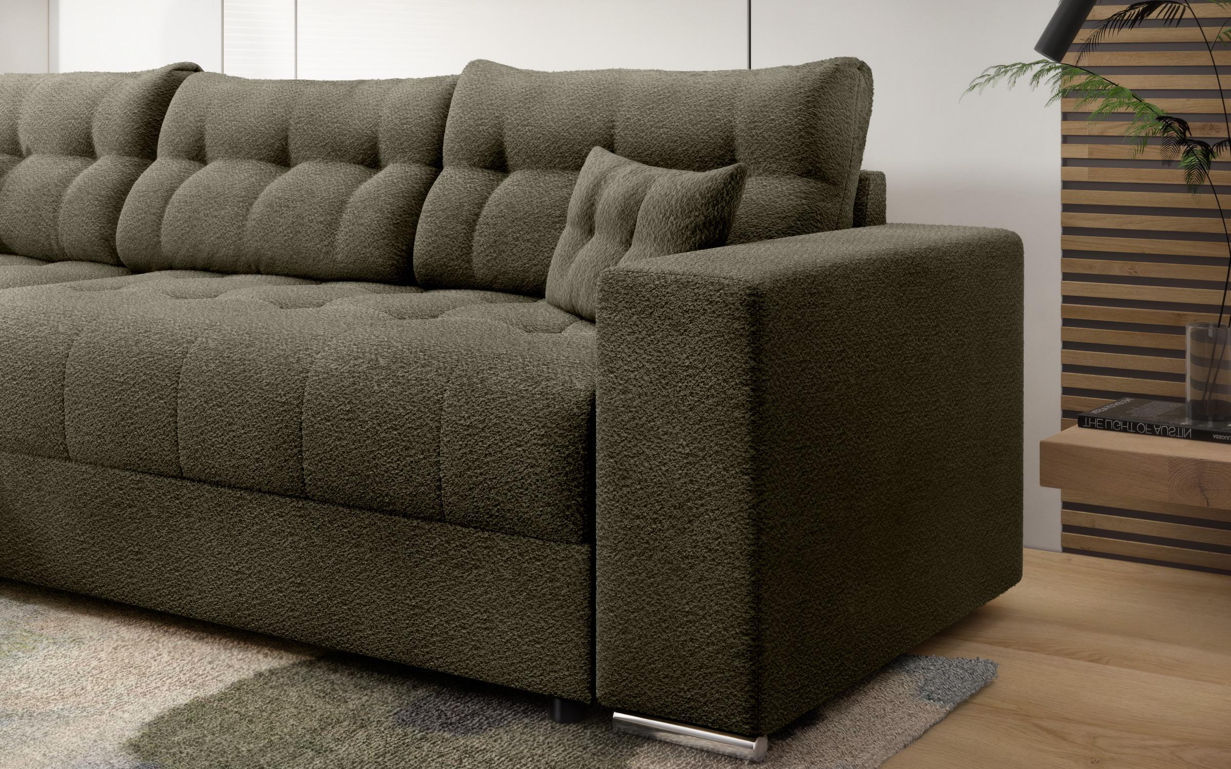 Extendable corner sofa Sander, green  8