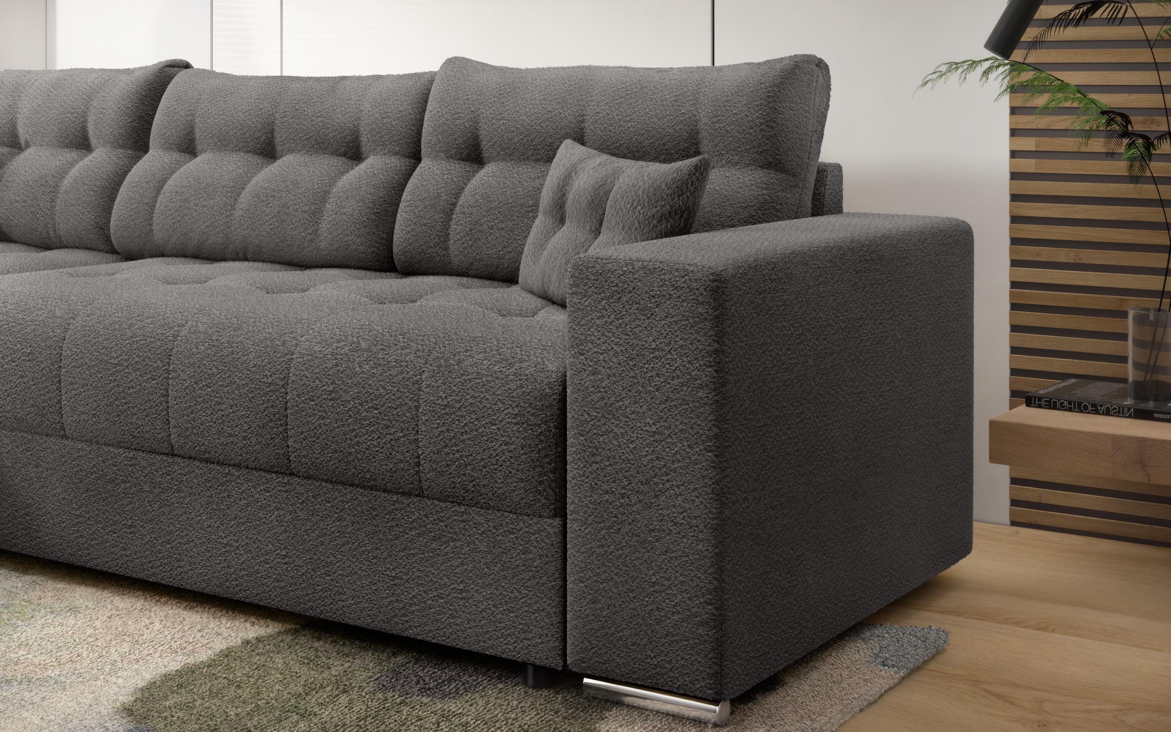 Extendable corner sofa Sander, dark grey  8