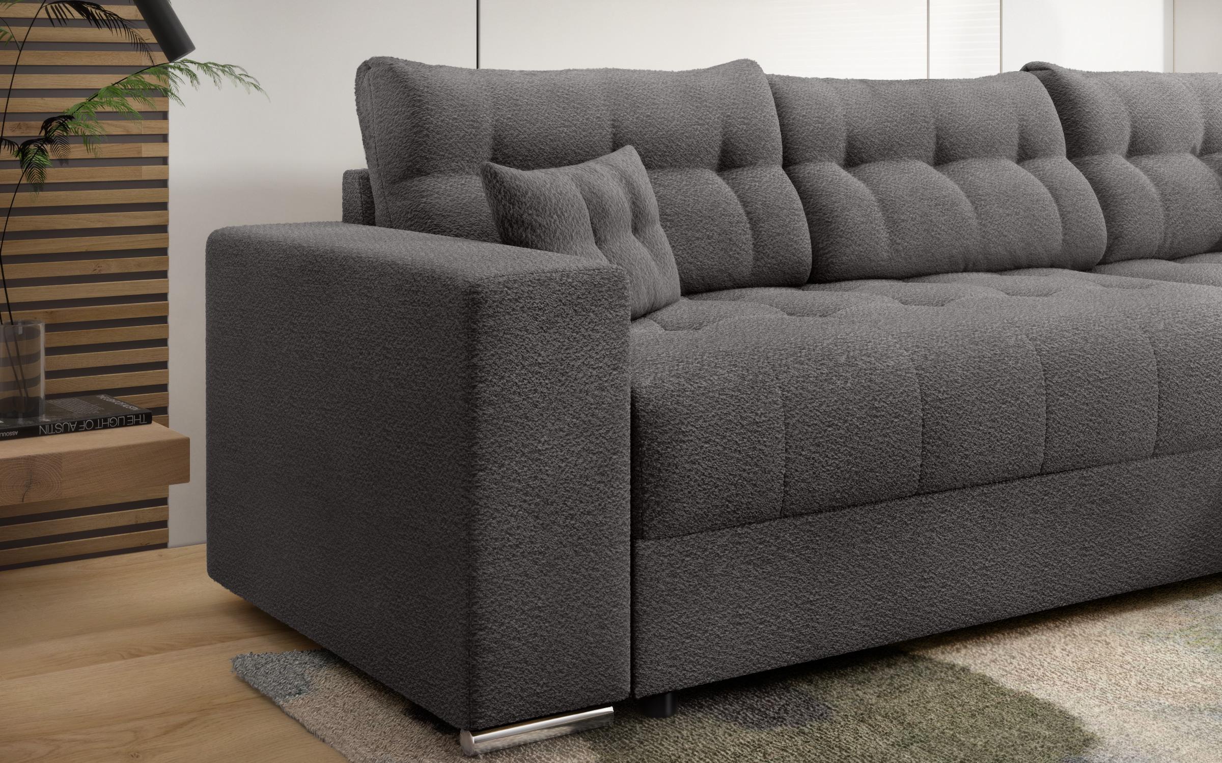Extendable corner sofa Sander, dark grey  8