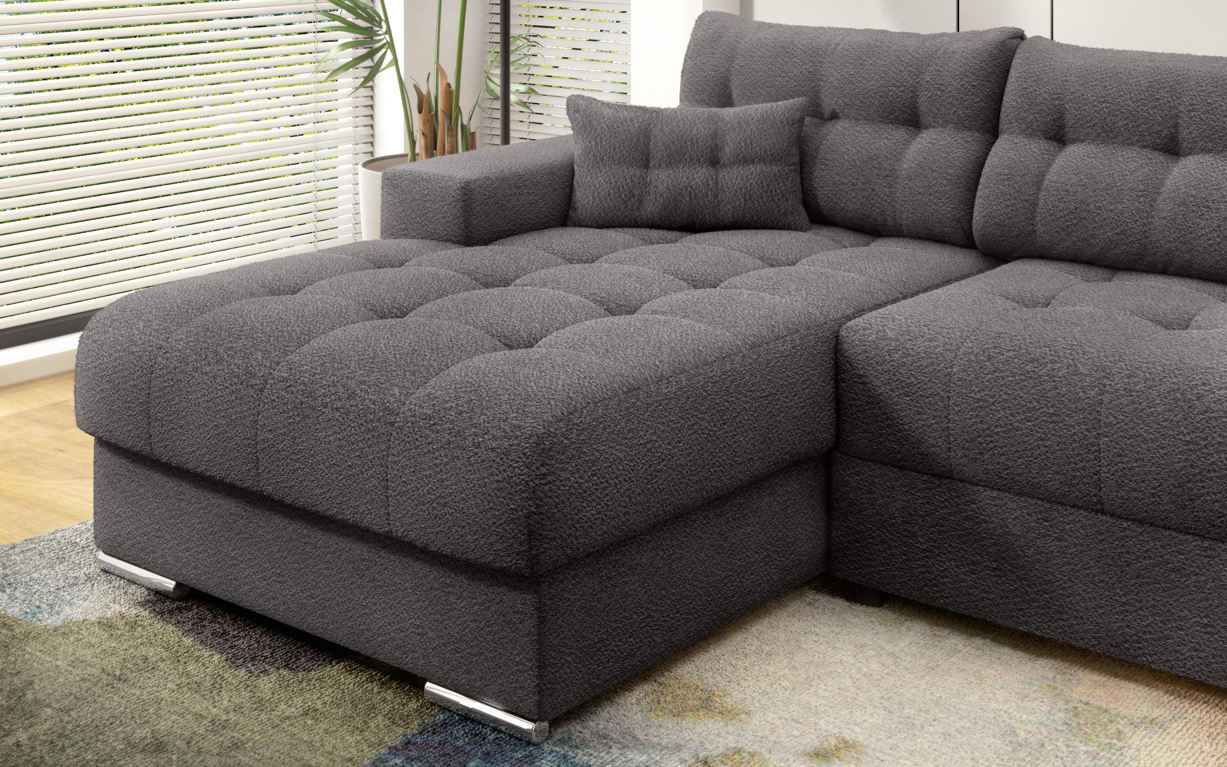 Extendable corner sofa Sander, dark grey  9