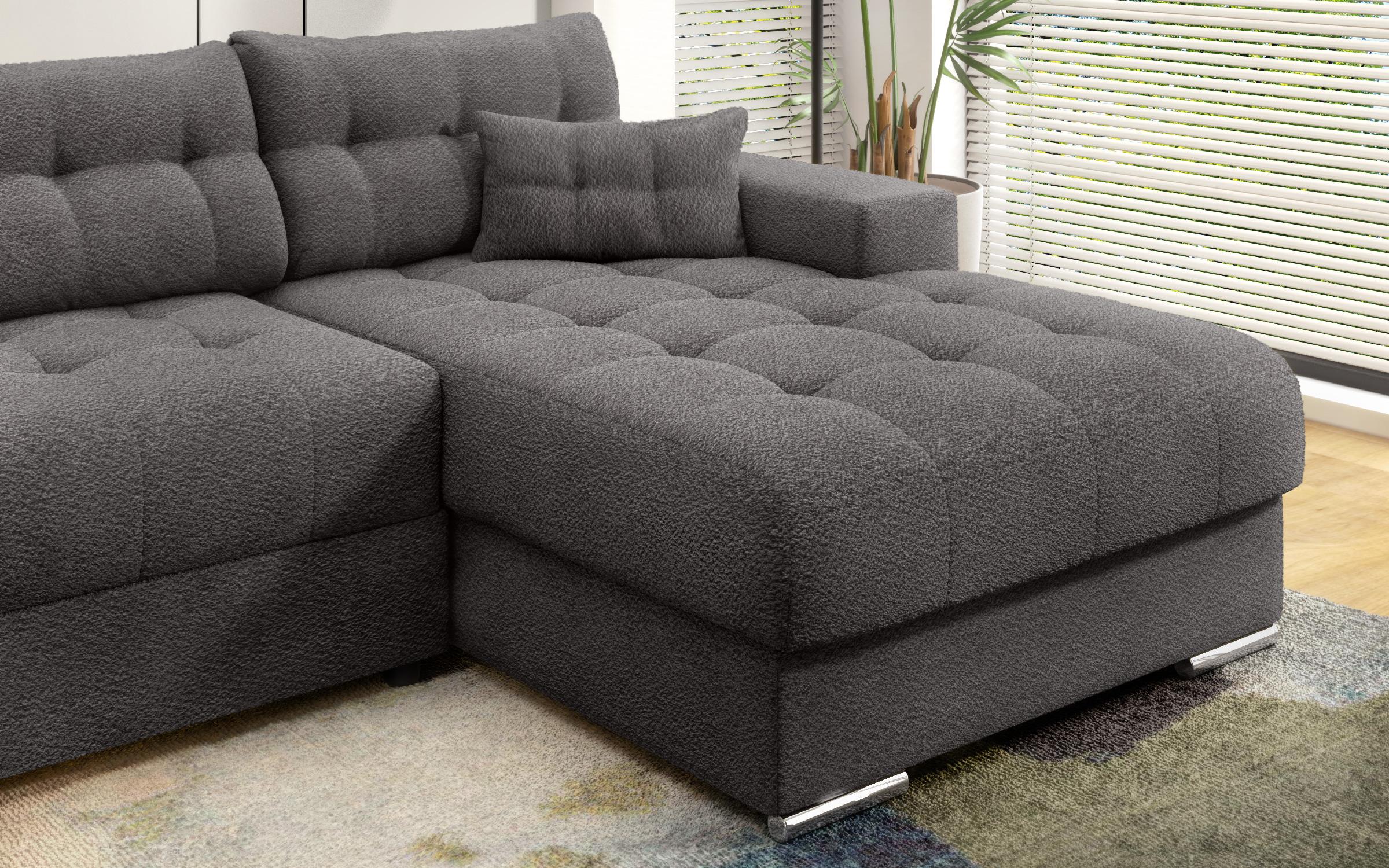 Extendable corner sofa Sander, dark grey  9