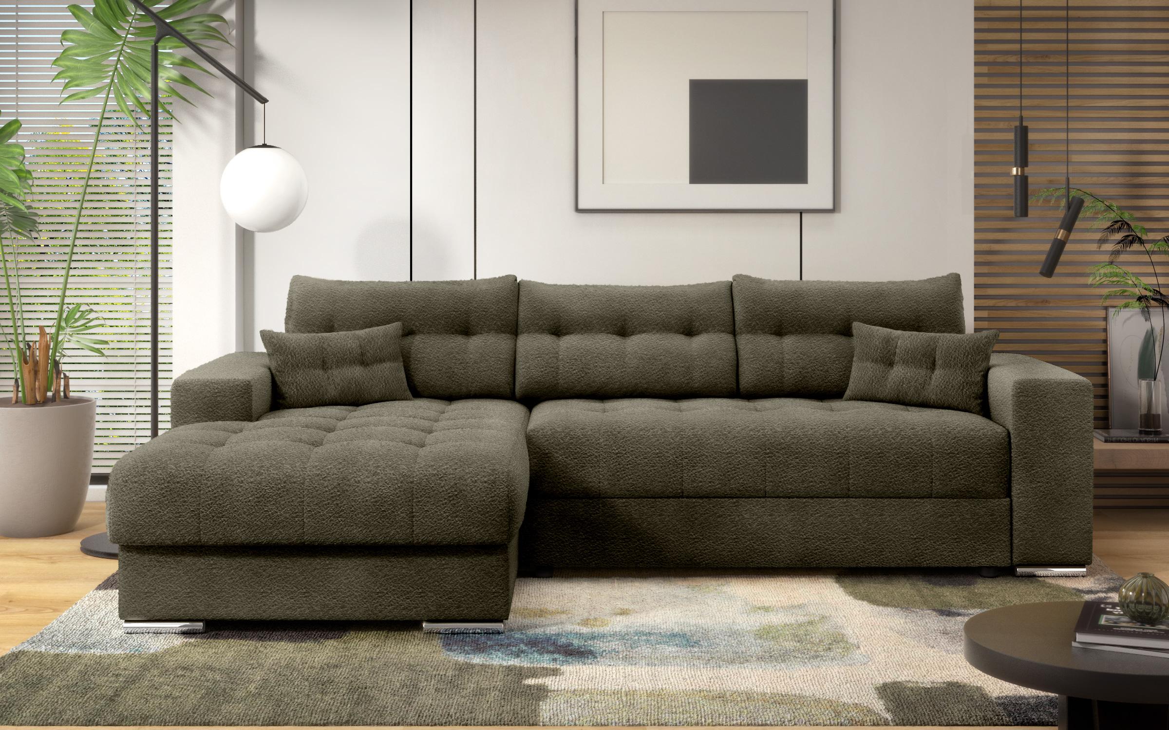 Extendable corner sofa Sander, green  3