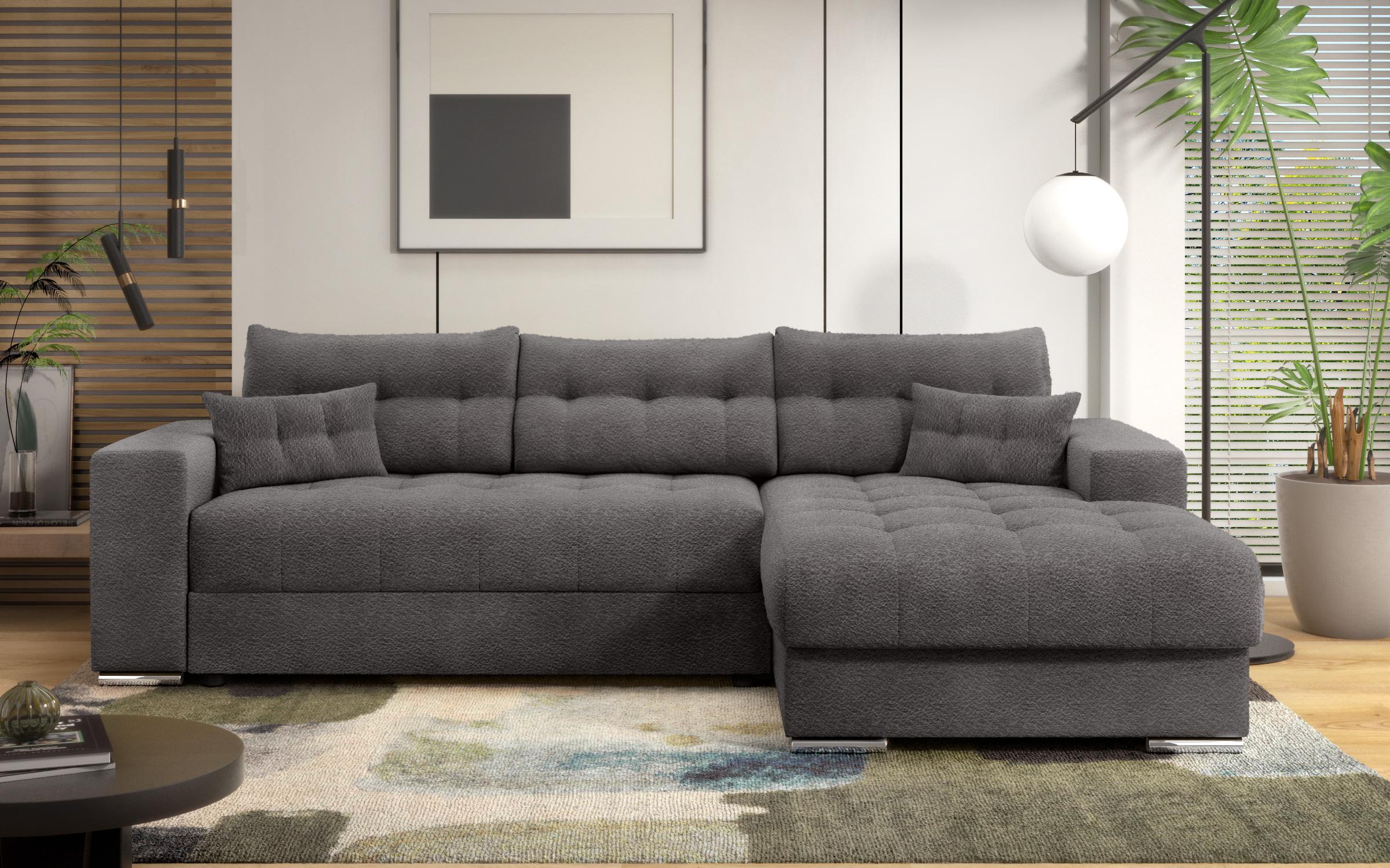 Extendable corner sofa Sander, dark grey  3