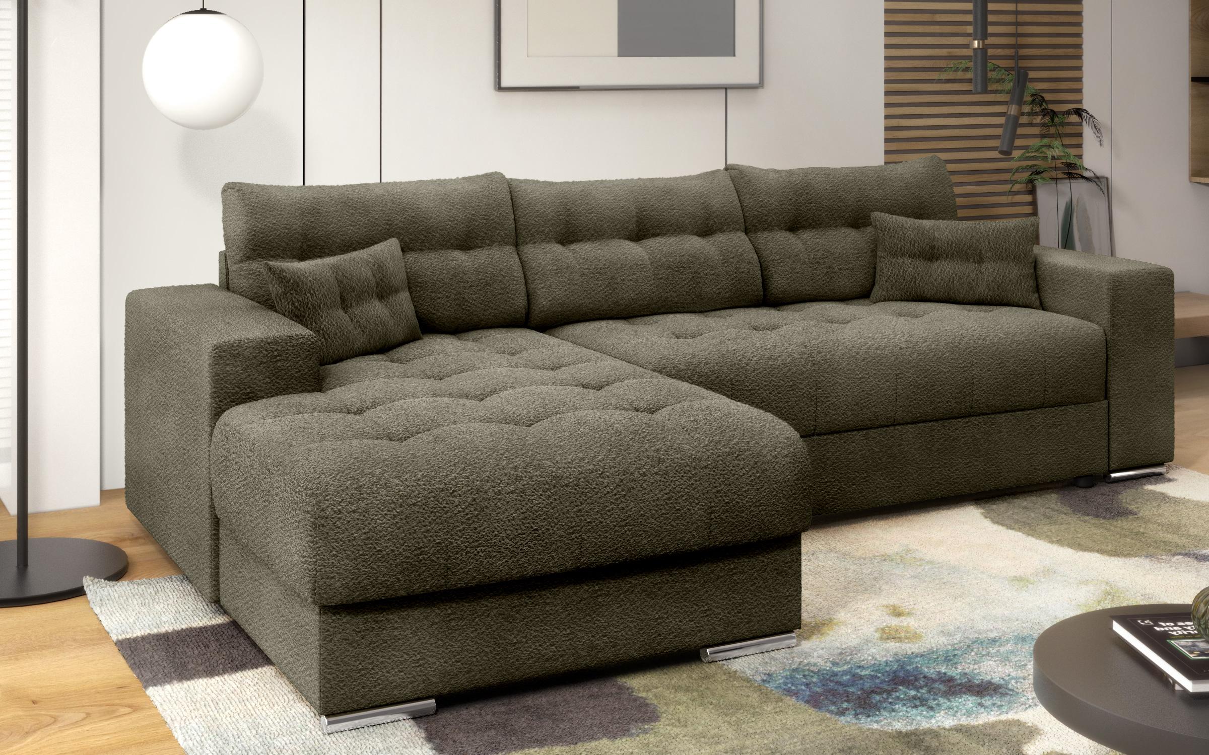 Extendable corner sofa Sander, green  4