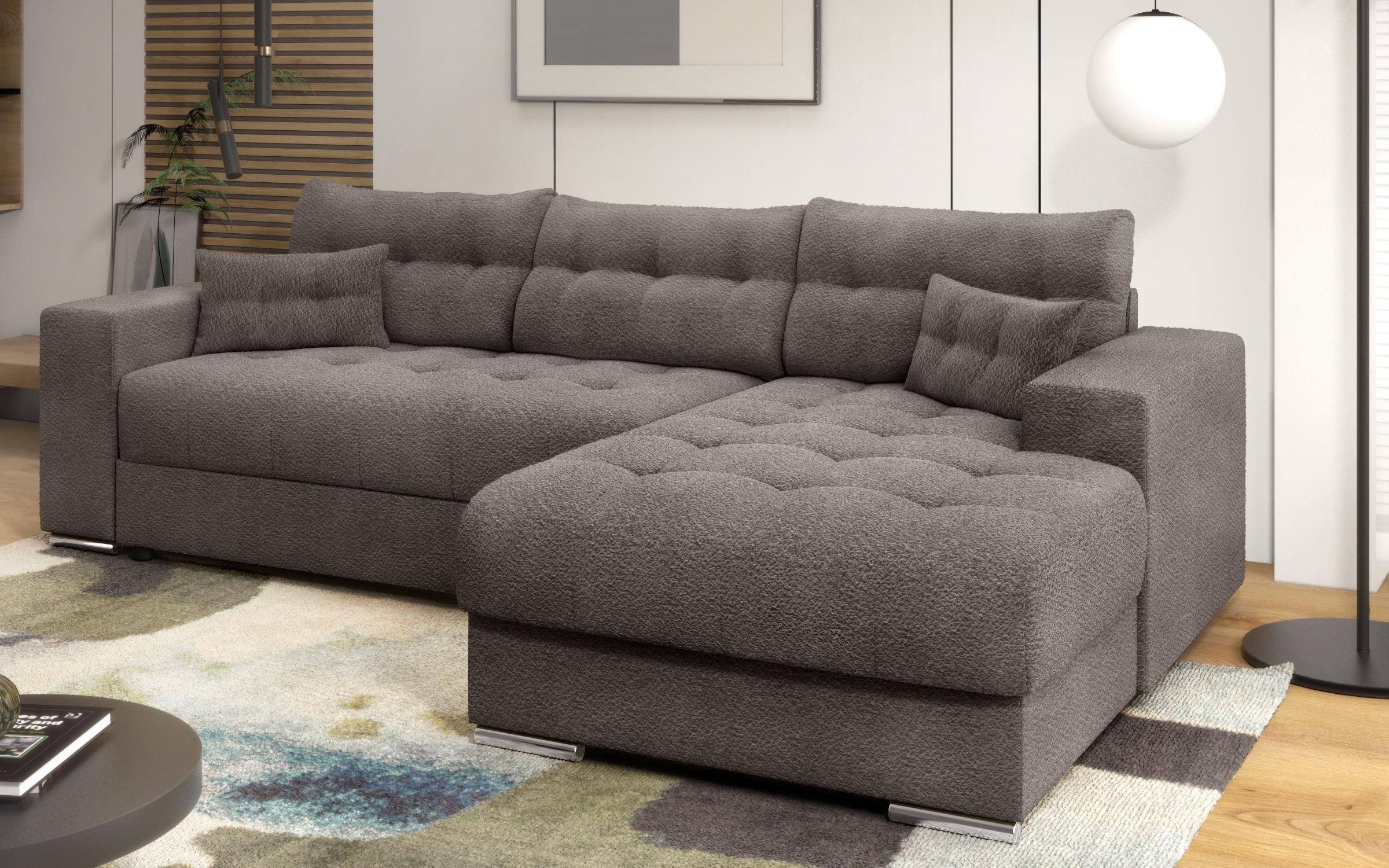 Extendable corner sofa Sander, light brown  4