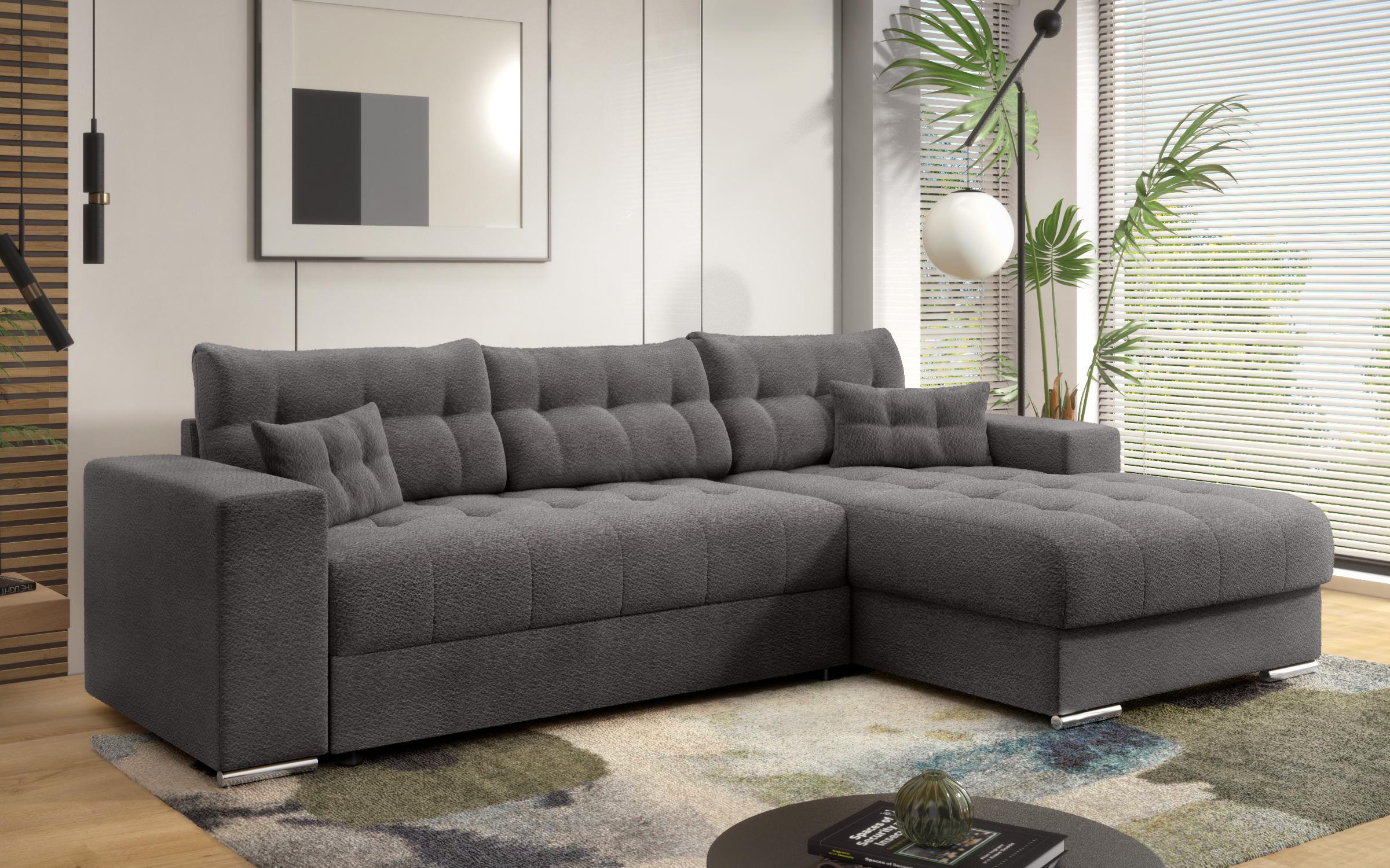 Extendable corner sofa Sander, dark grey  5