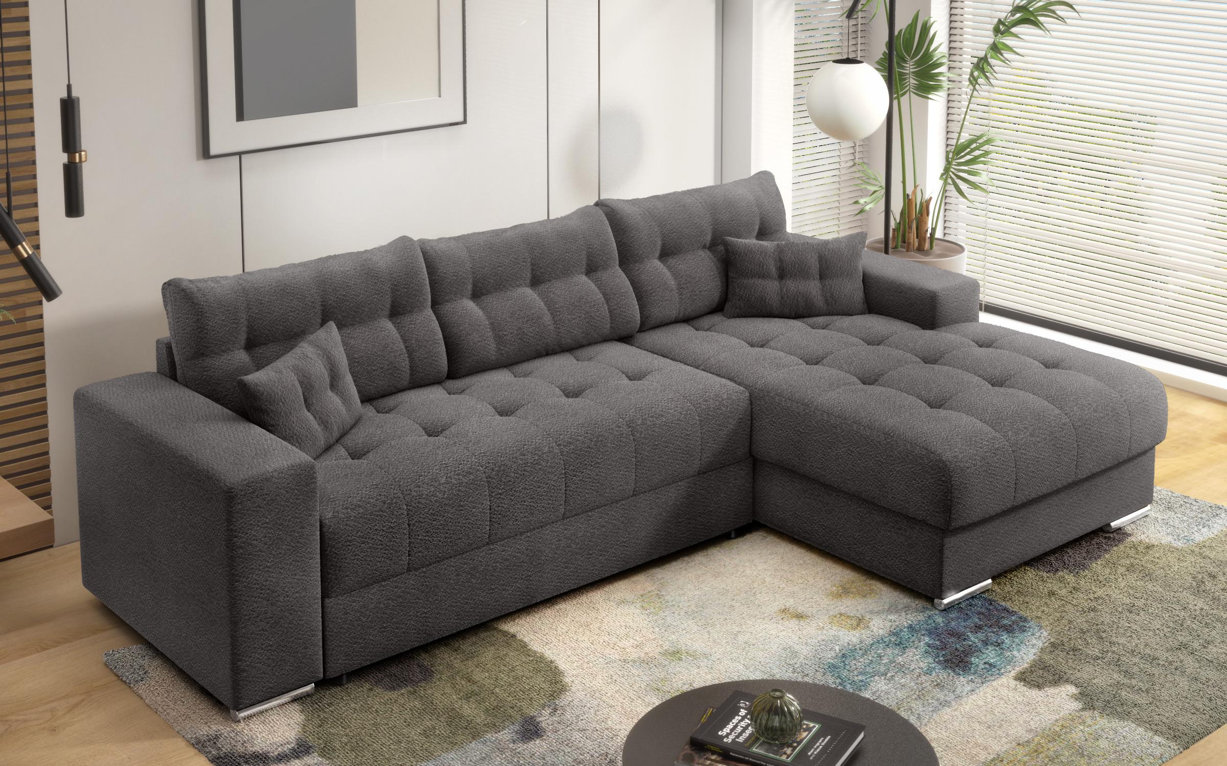Extendable corner sofa Sander, dark grey  6