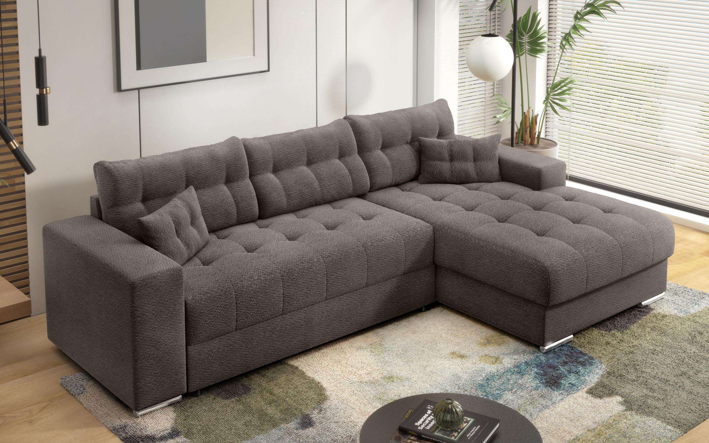 Extendable corner sofa Sander, light brown  6