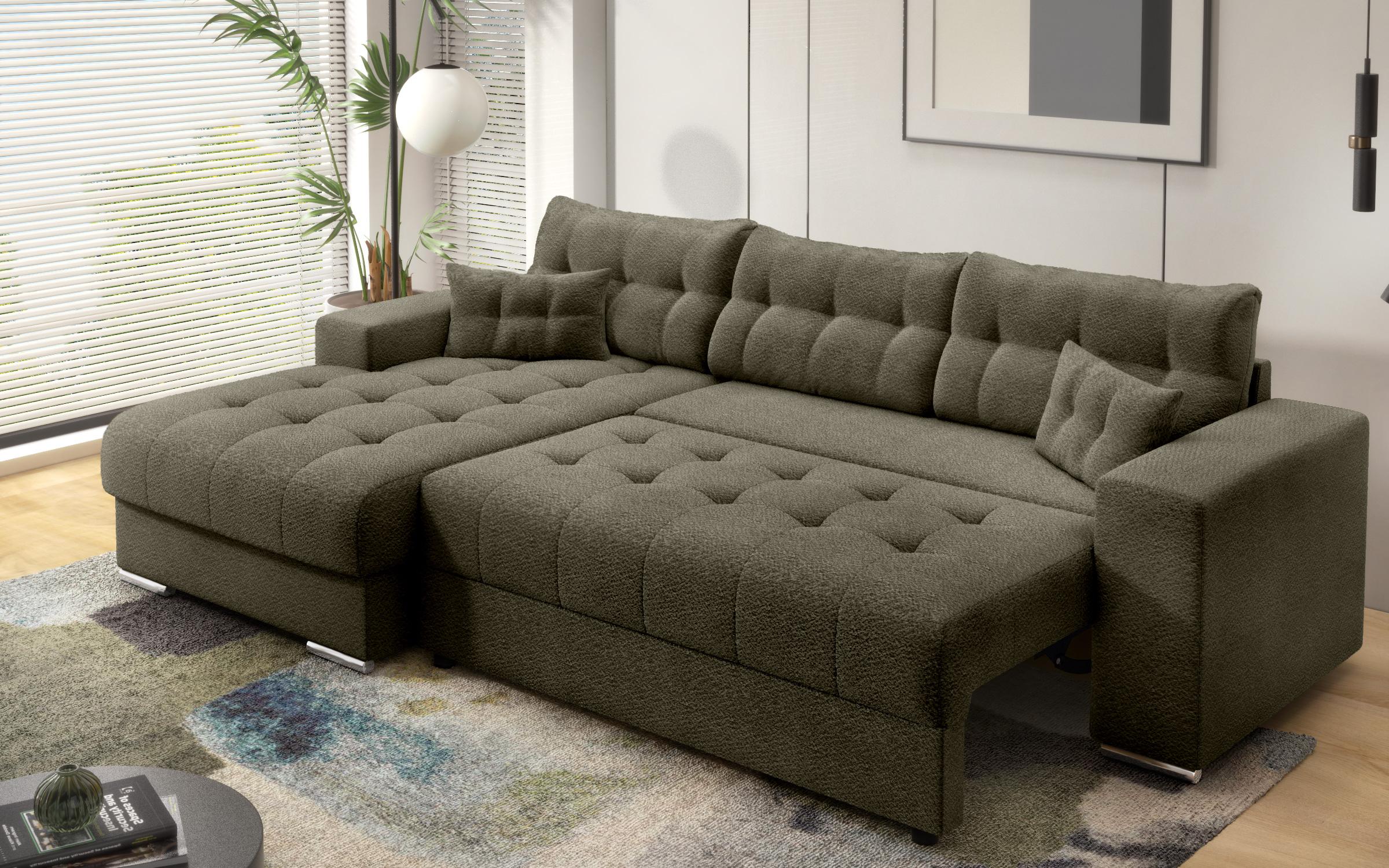 Extendable corner sofa Sander, green  7