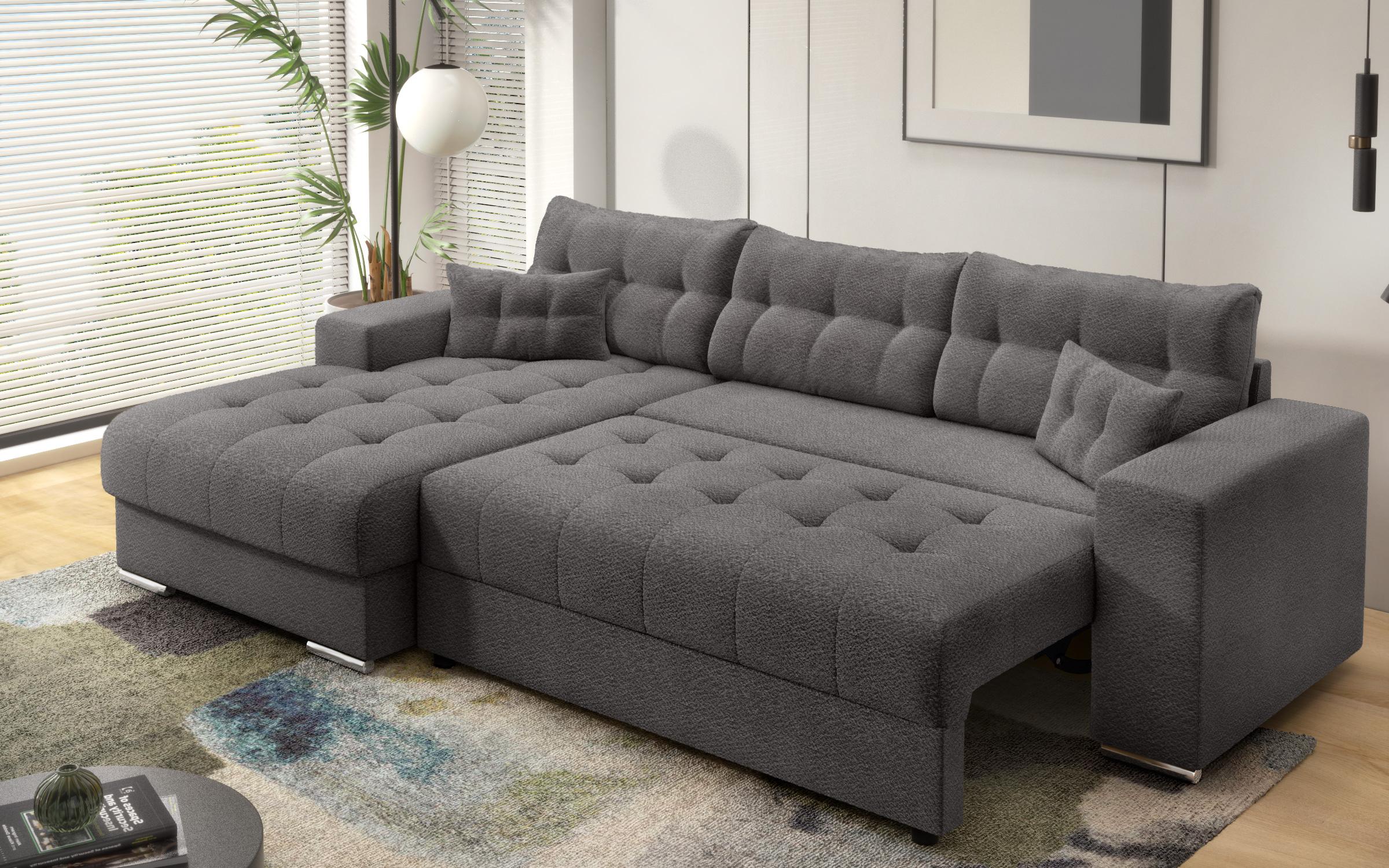 Extendable corner sofa Sander, dark grey  7