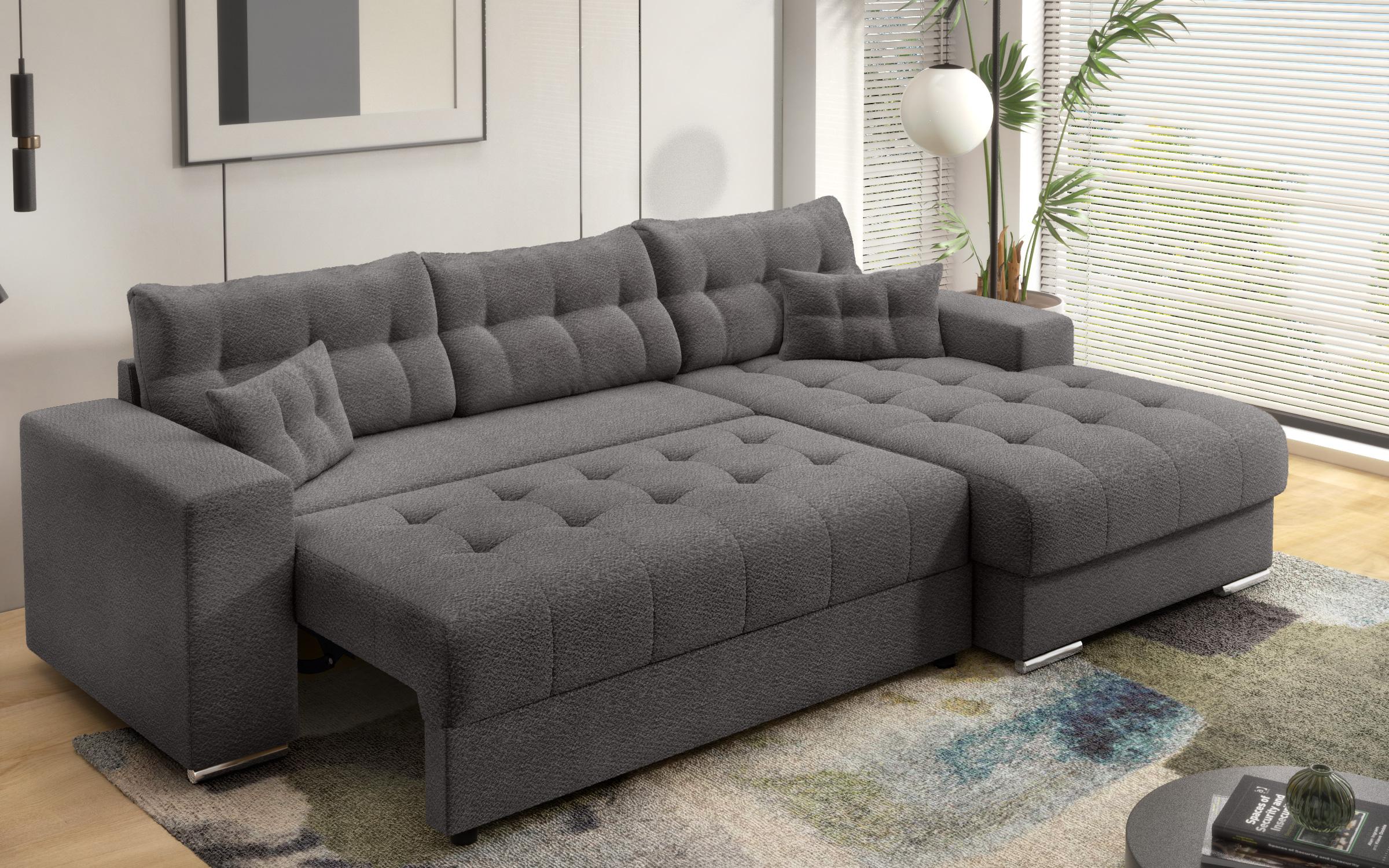 Extendable corner sofa Sander, dark grey  7