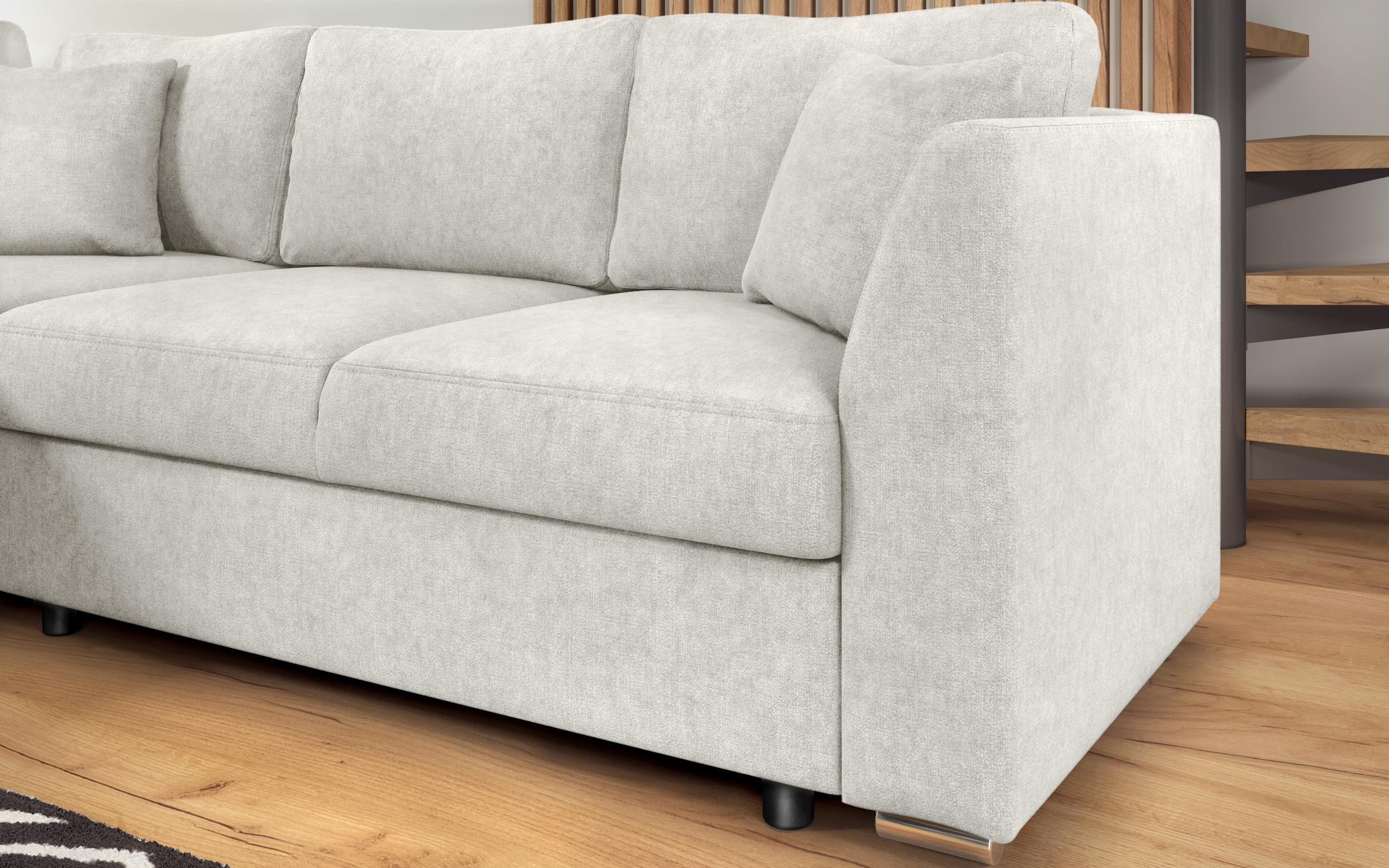 Extendable corner sofa Toscana S Supreme, white  7