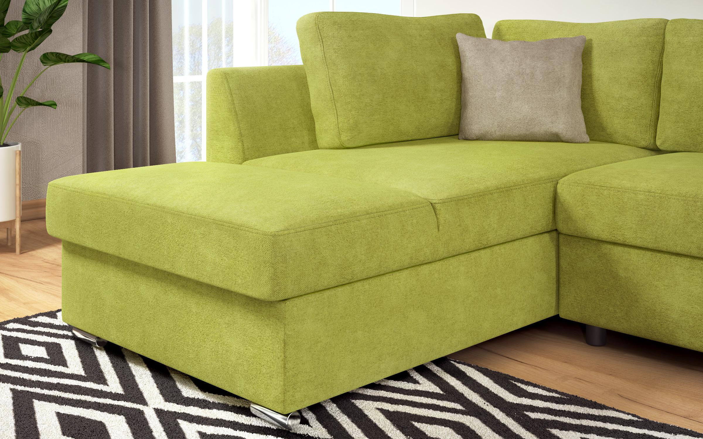 Extendable corner sofa Toscana S, green + light brown  9