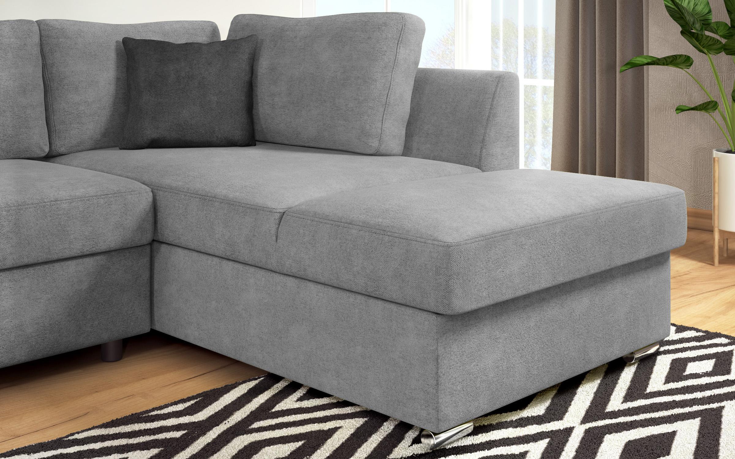 Extendable corner sofa Toscana S, light grey + dark grey  9