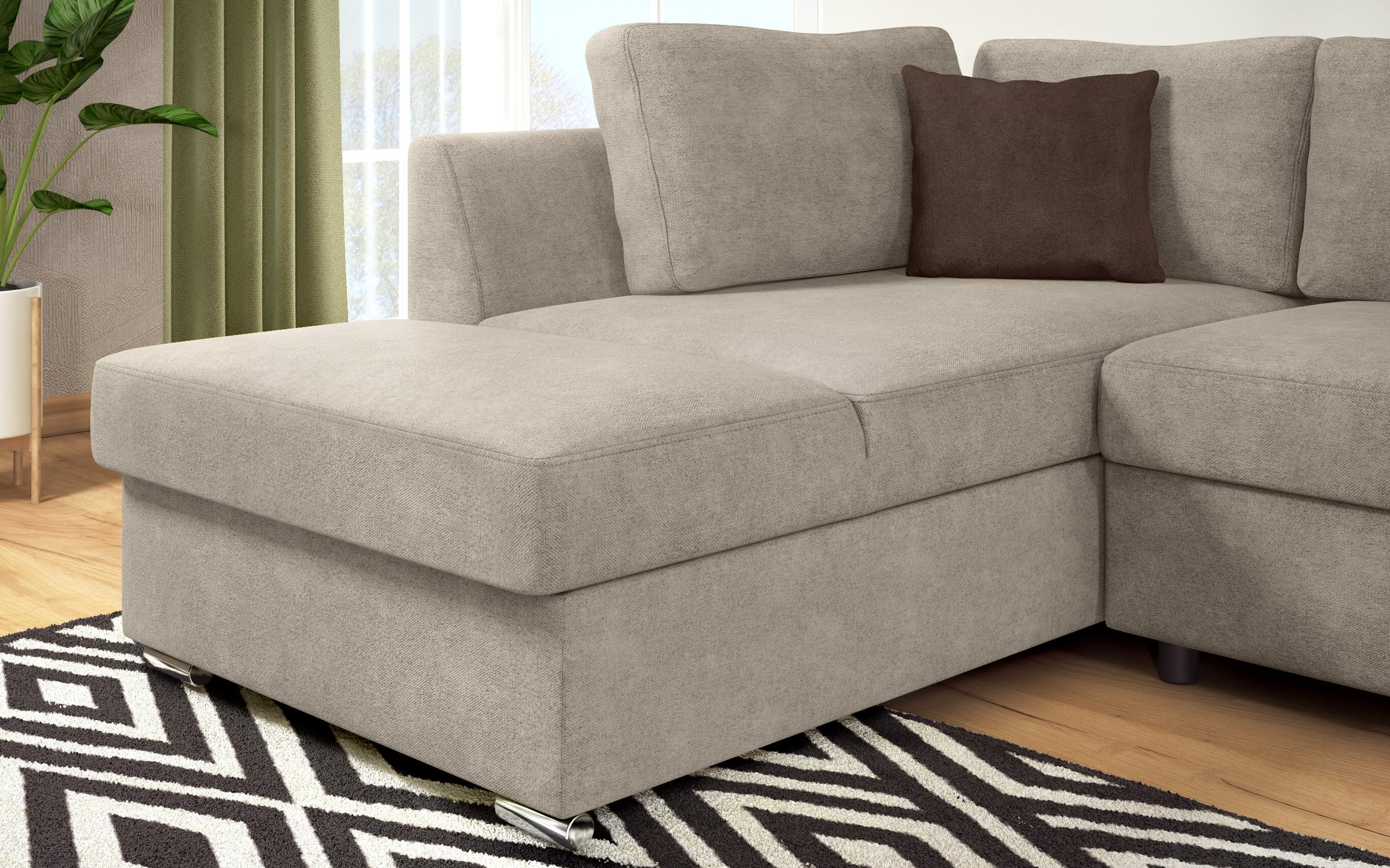 Extendable corner sofa Toscana S, light brown + brown  8
