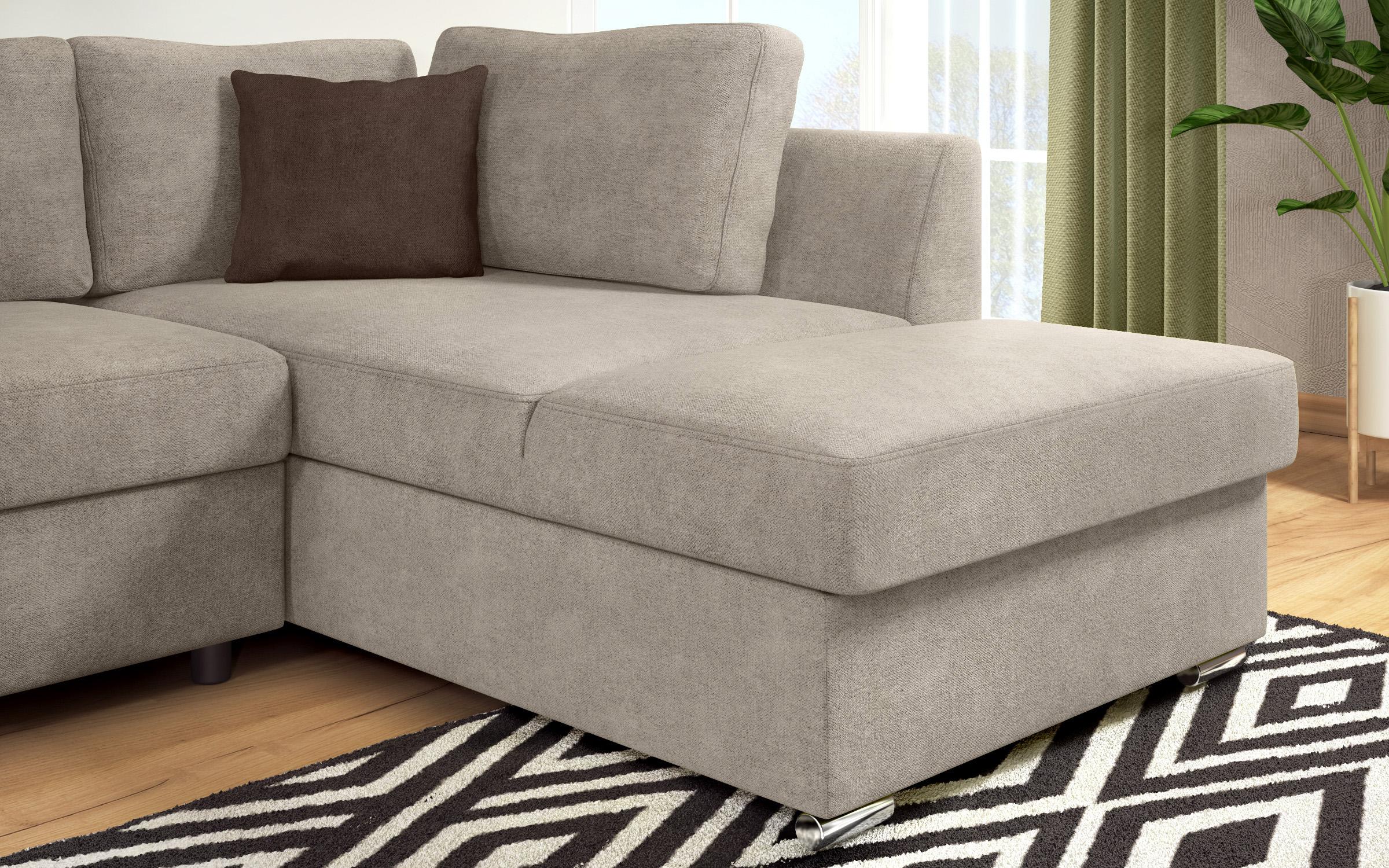 Extendable corner sofa Toscana S, light brown + brown  10