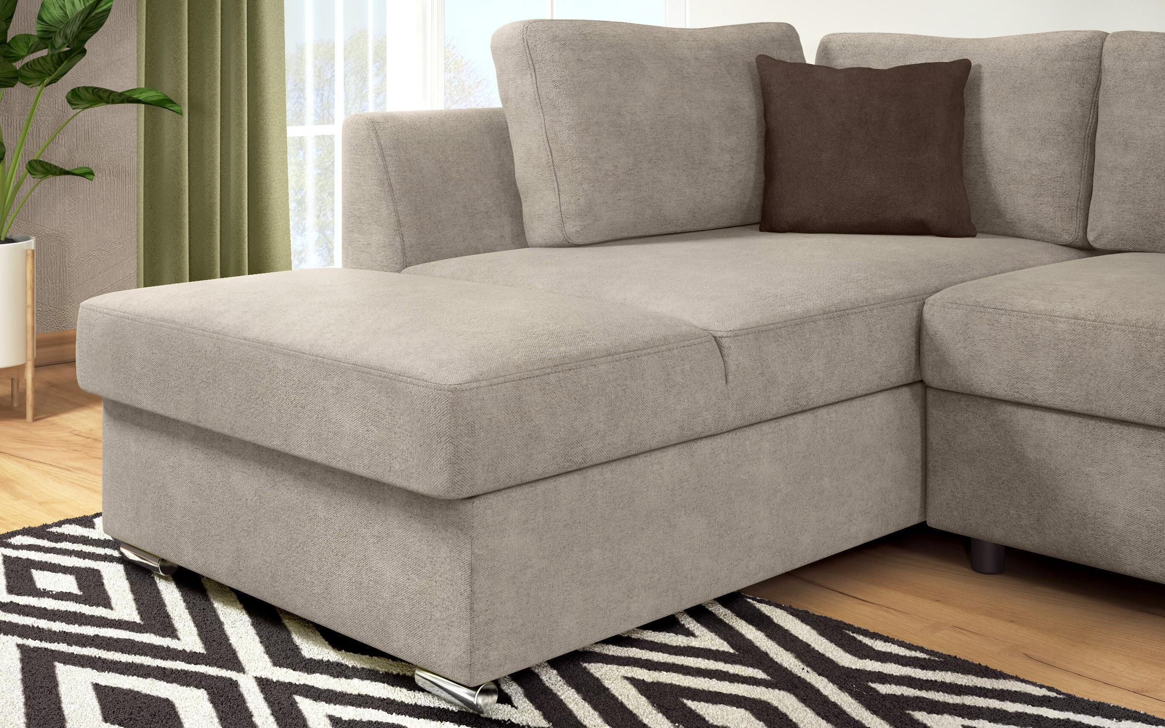 Extendable corner sofa Toscana S, light brown + brown  7
