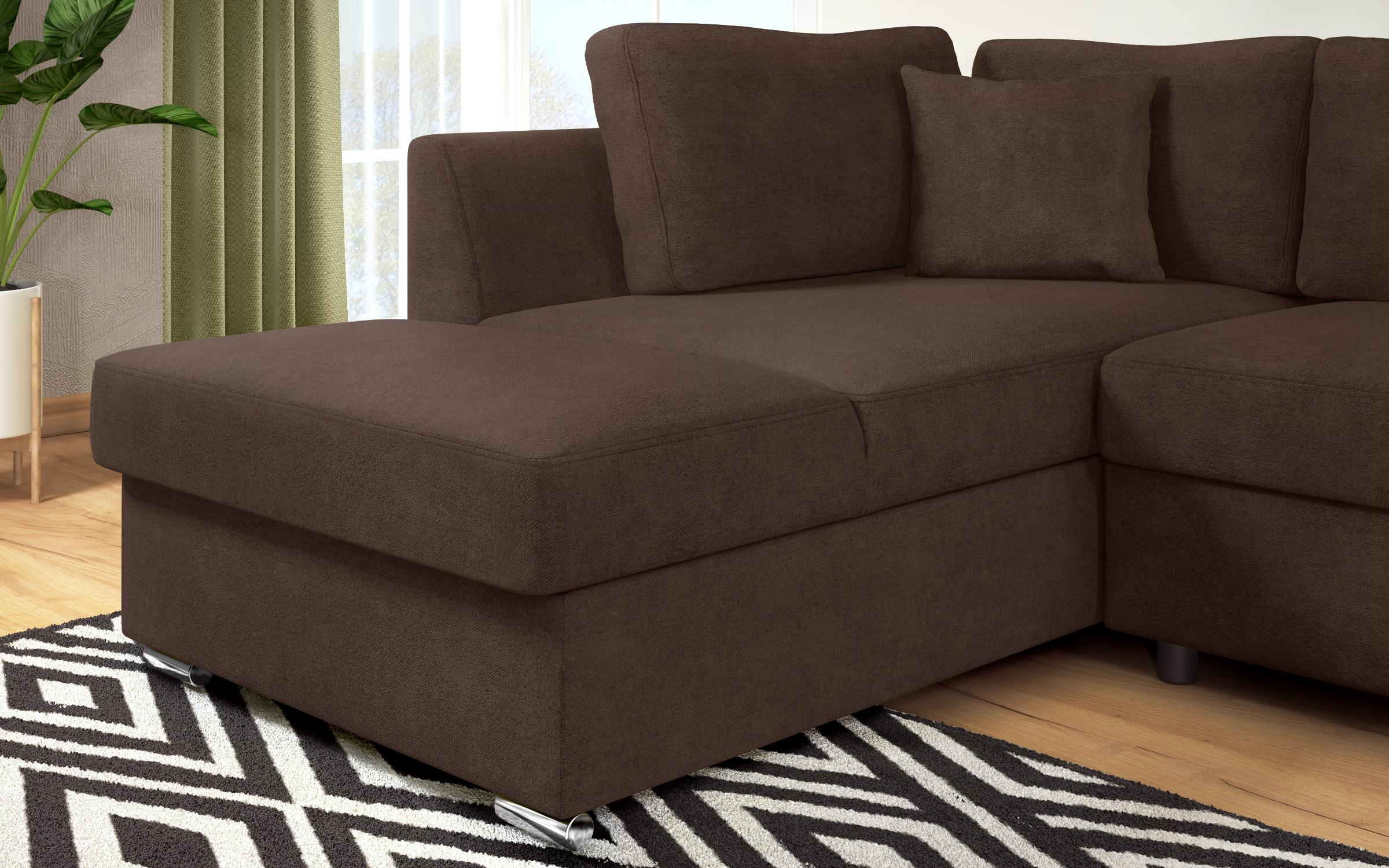Extendable corner sofa Toscana S, brown  9
