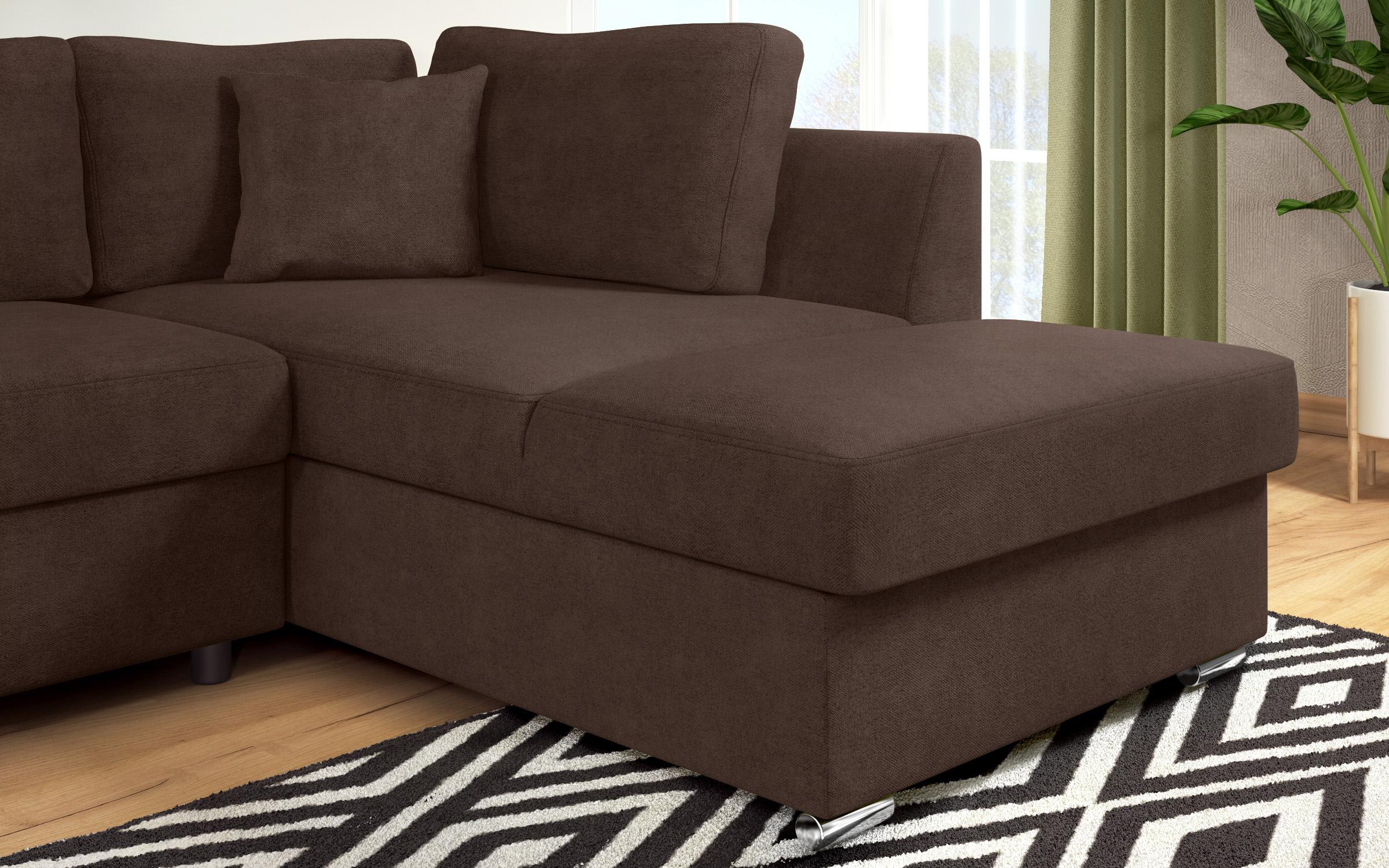 Extendable corner sofa Toscana S, brown  9