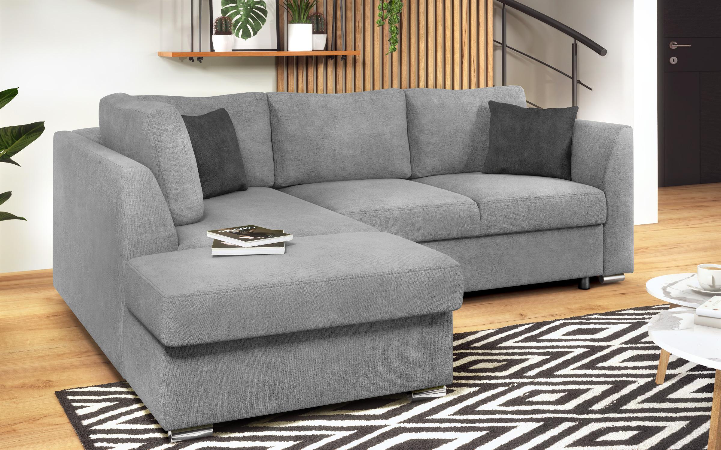 Extendable corner sofa Toscana S, light grey + dark grey  5