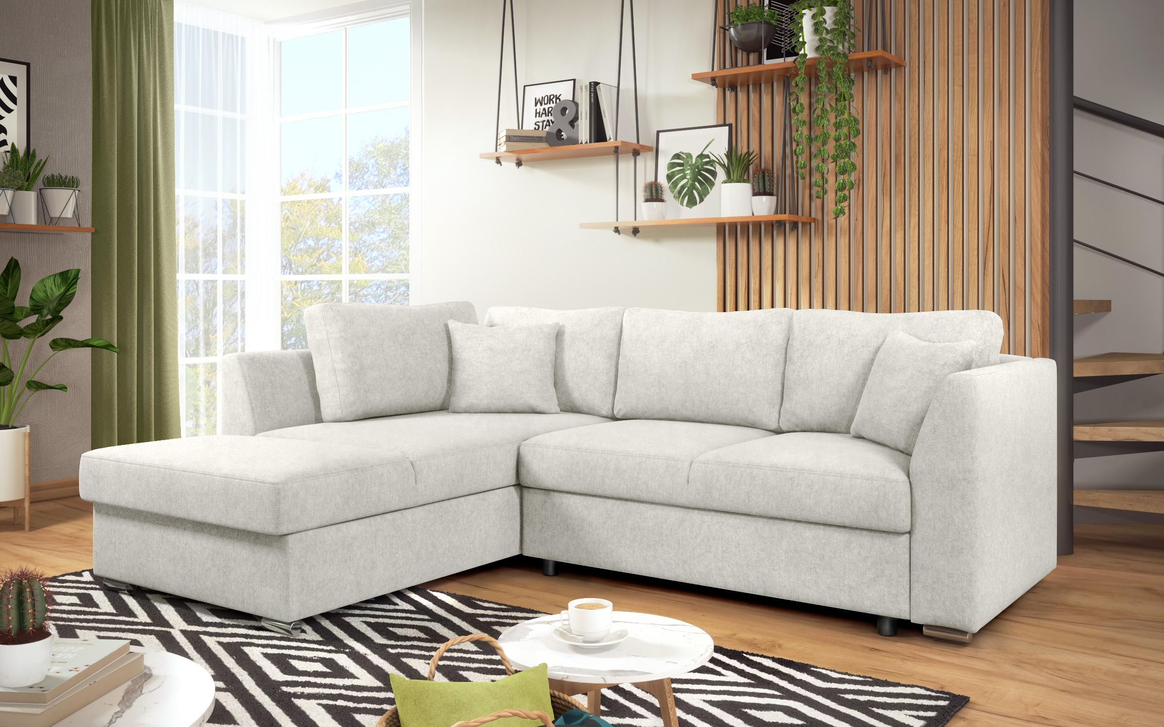 Extendable corner sofa Toscana S Supreme, white  3